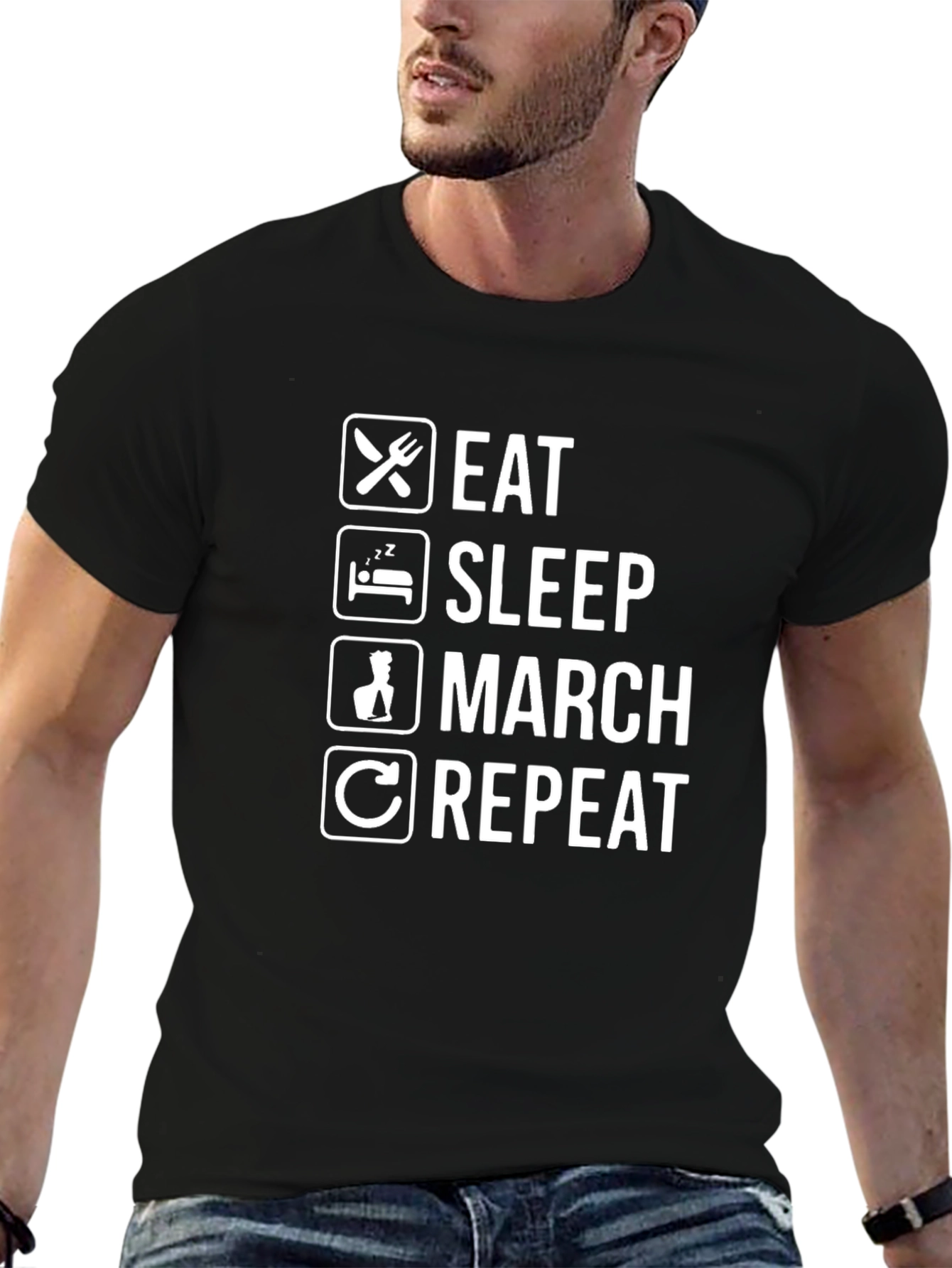 Eat Sleep March Repeat T-Shirt