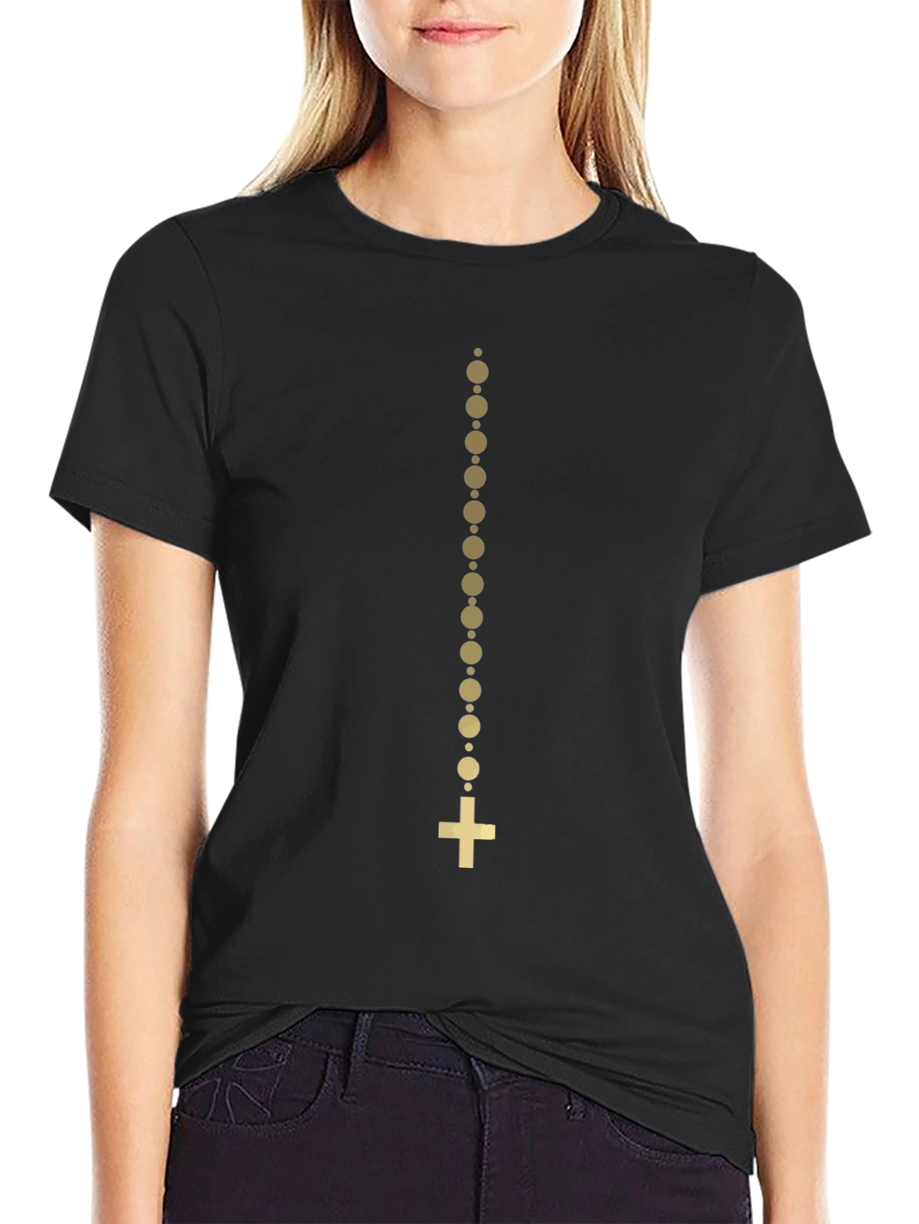 Rosary Bead T-Shirt - Stylish Religious Apparel