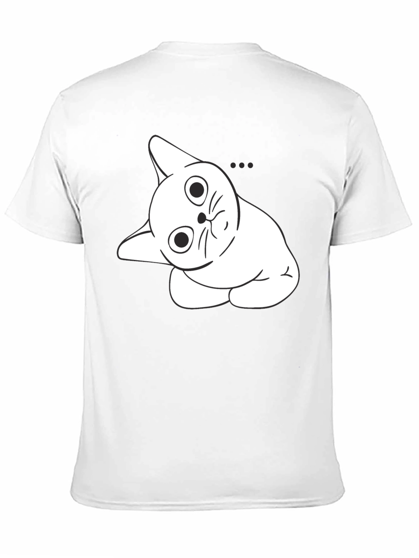 Curious Cat Graphic Tee - Black