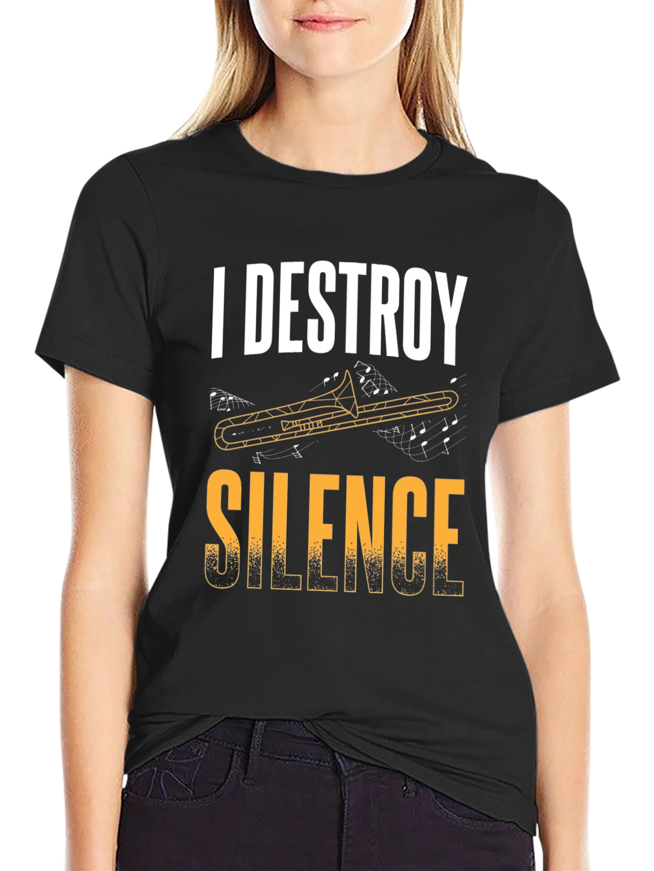 I Destroy Silence Trombone T-Shirt