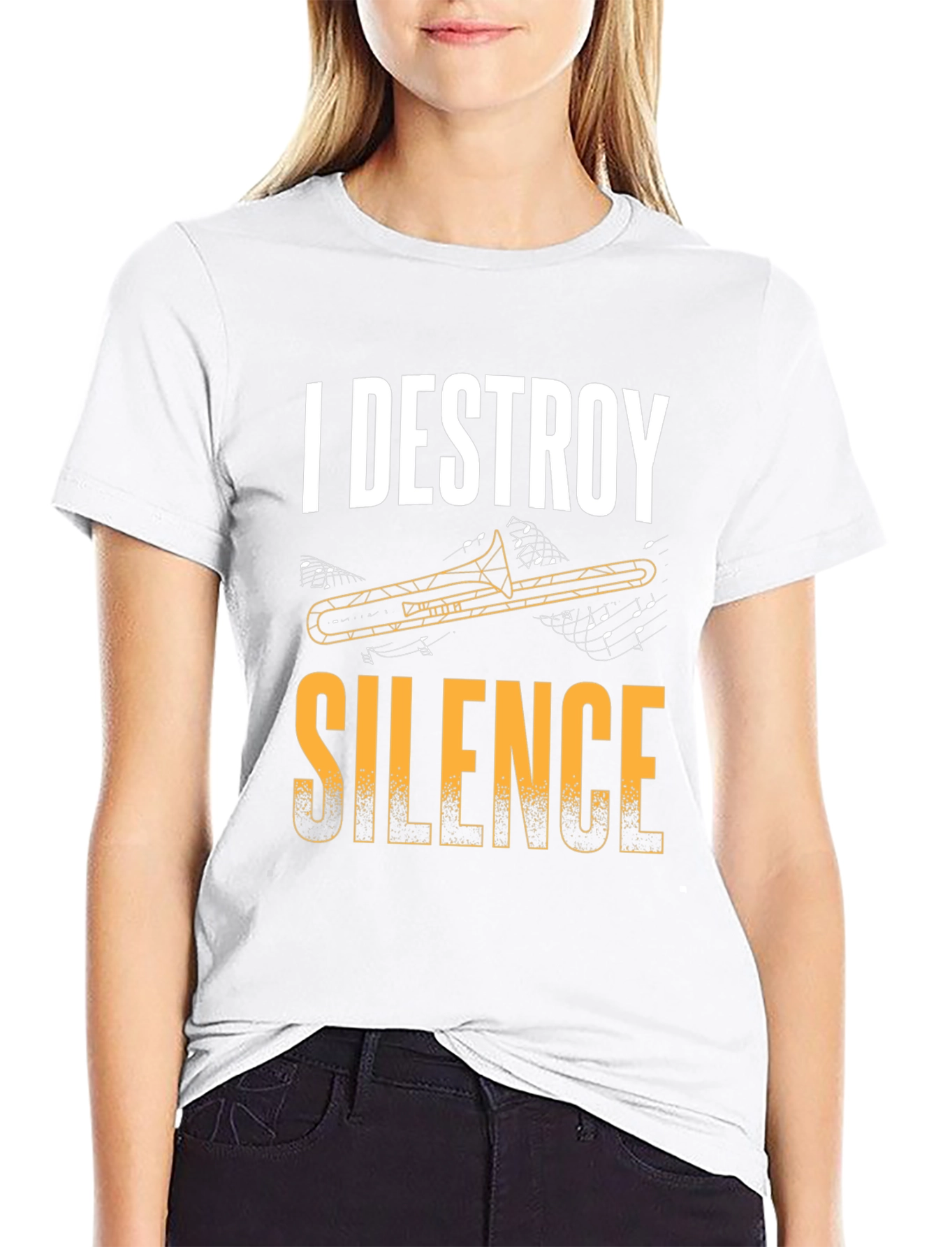 I Destroy Silence Trombone T-Shirt