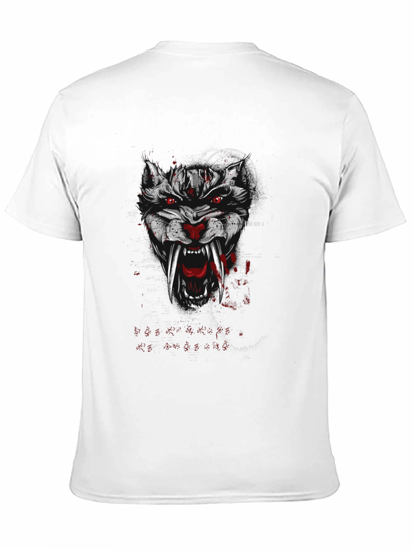 Mens Graphic Wolf Tee - Black