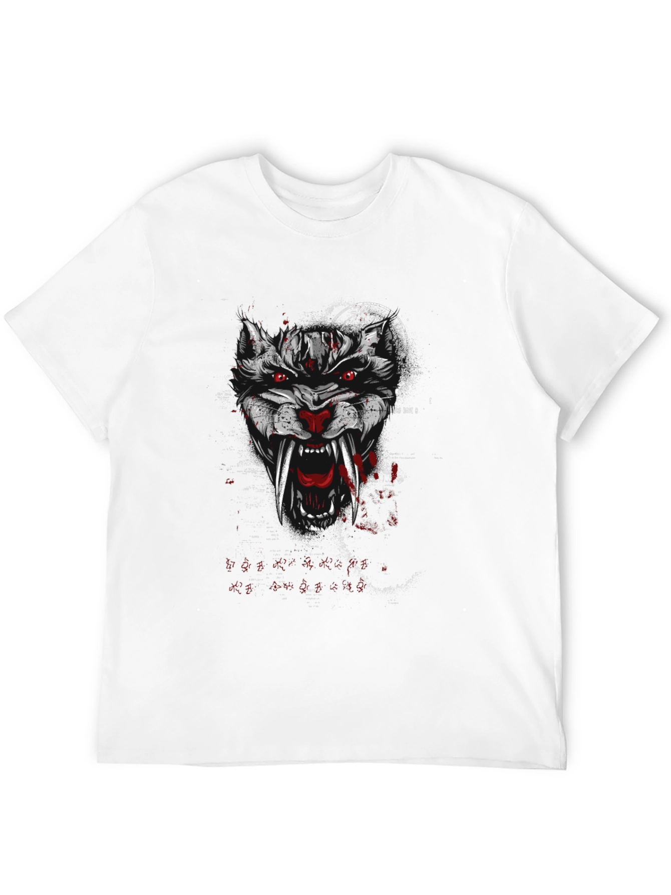 Mens Graphic Wolf Tee - Black