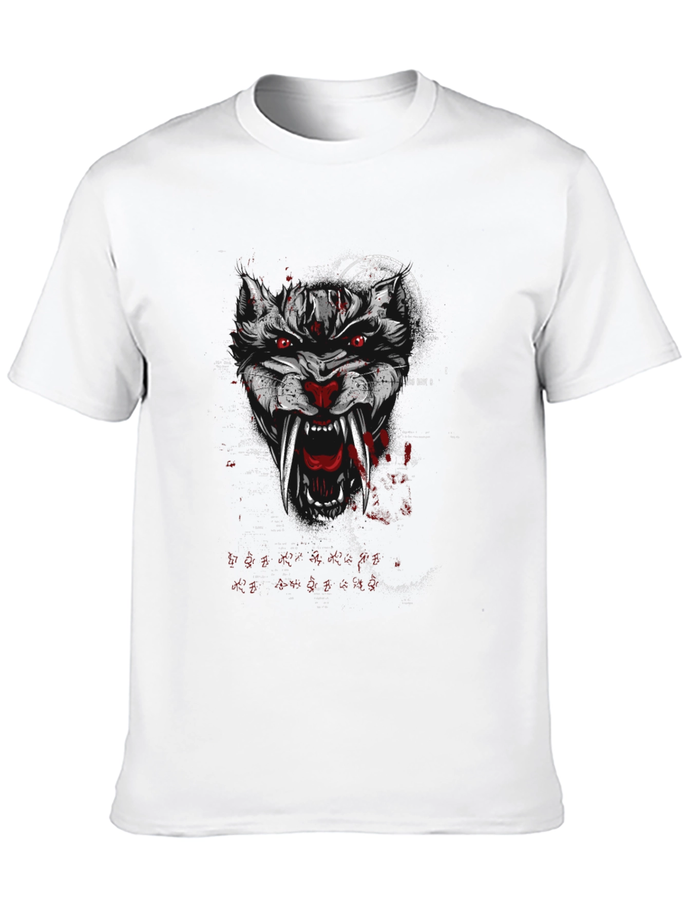 Mens Graphic Wolf Tee - Black