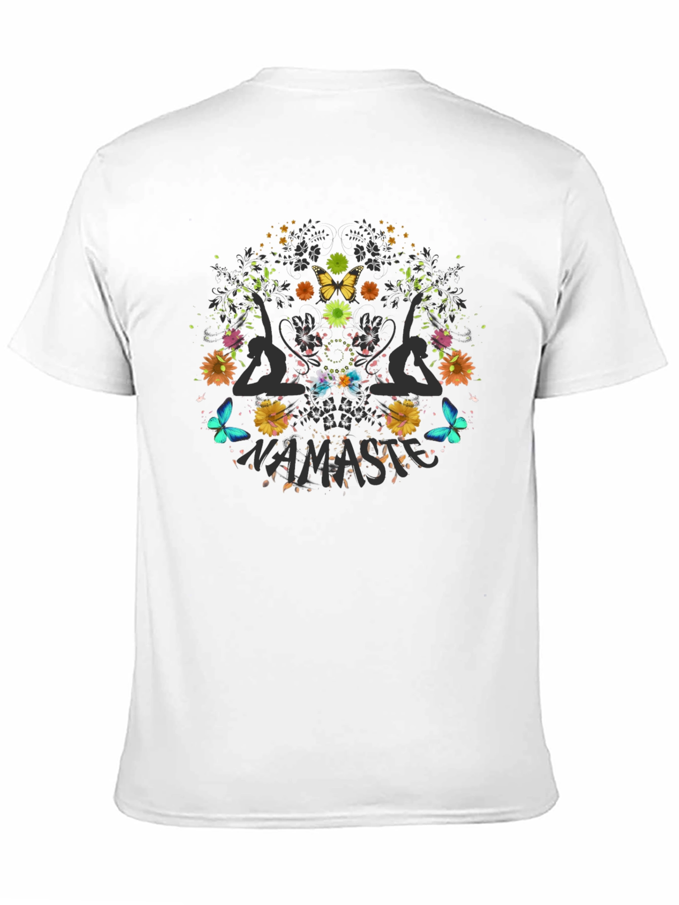 Namaste Yoga Graphic Black T-Shirt
