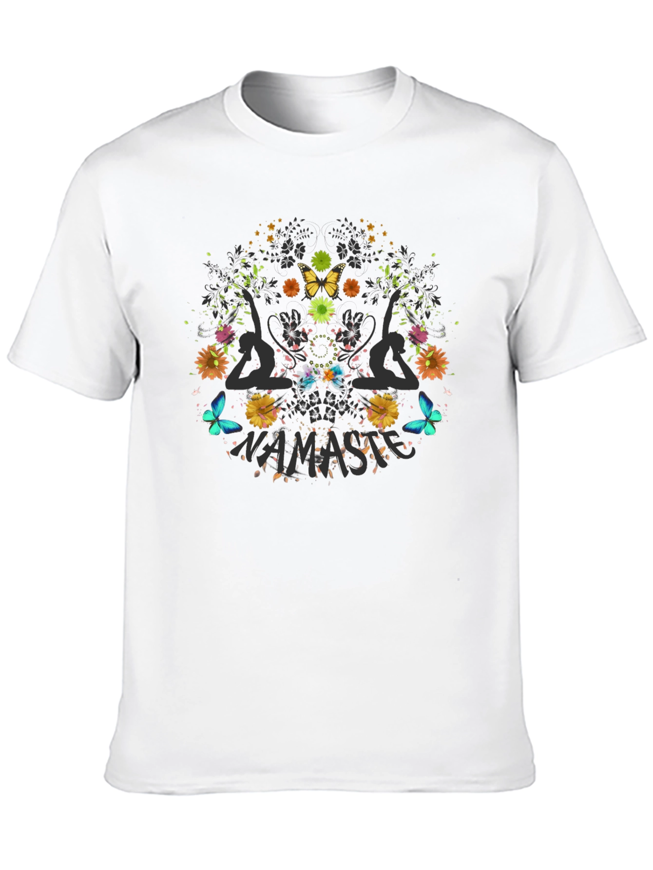 Namaste Yoga Graphic Black T-Shirt