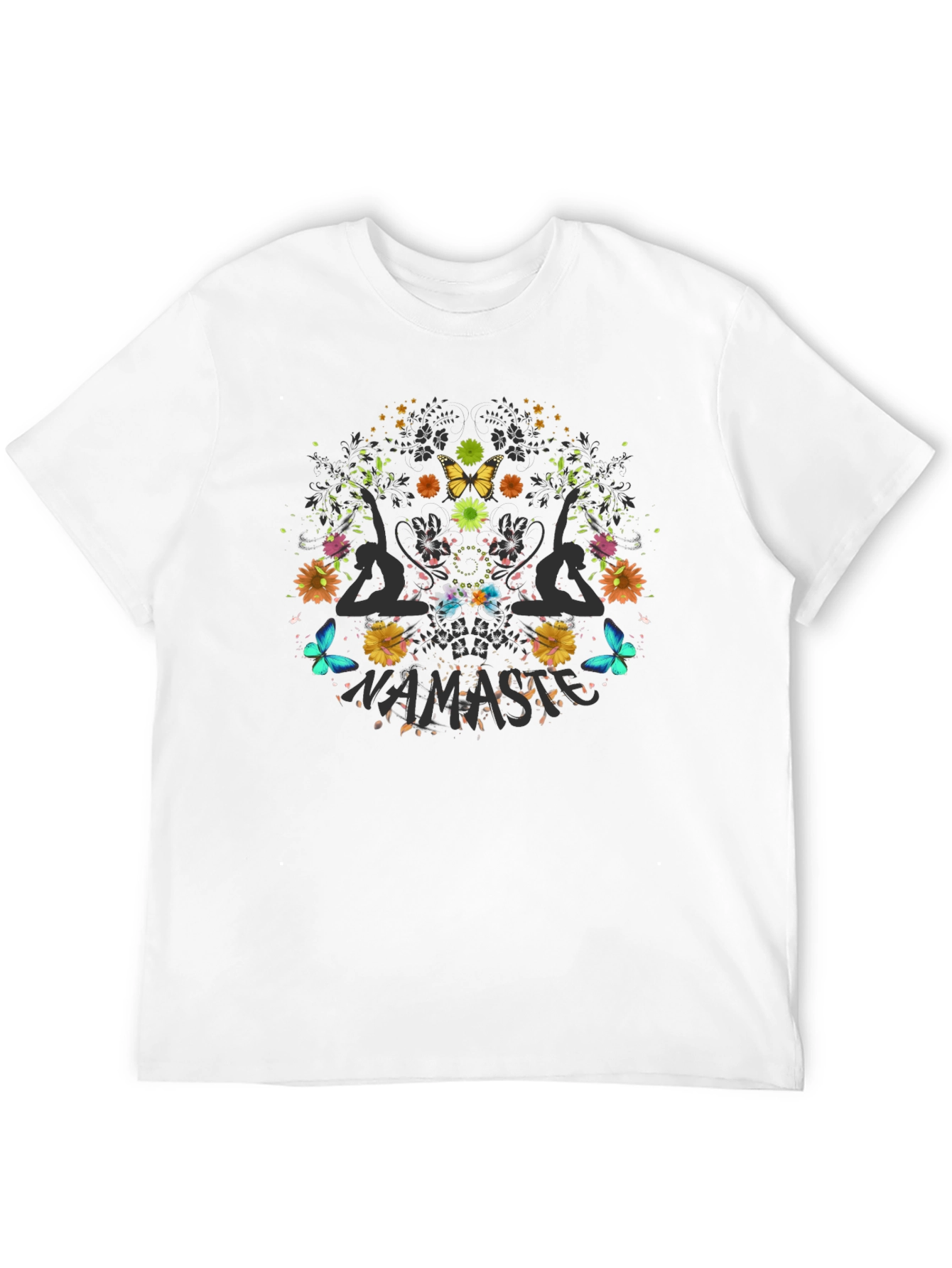 Namaste Yoga Graphic Black T-Shirt