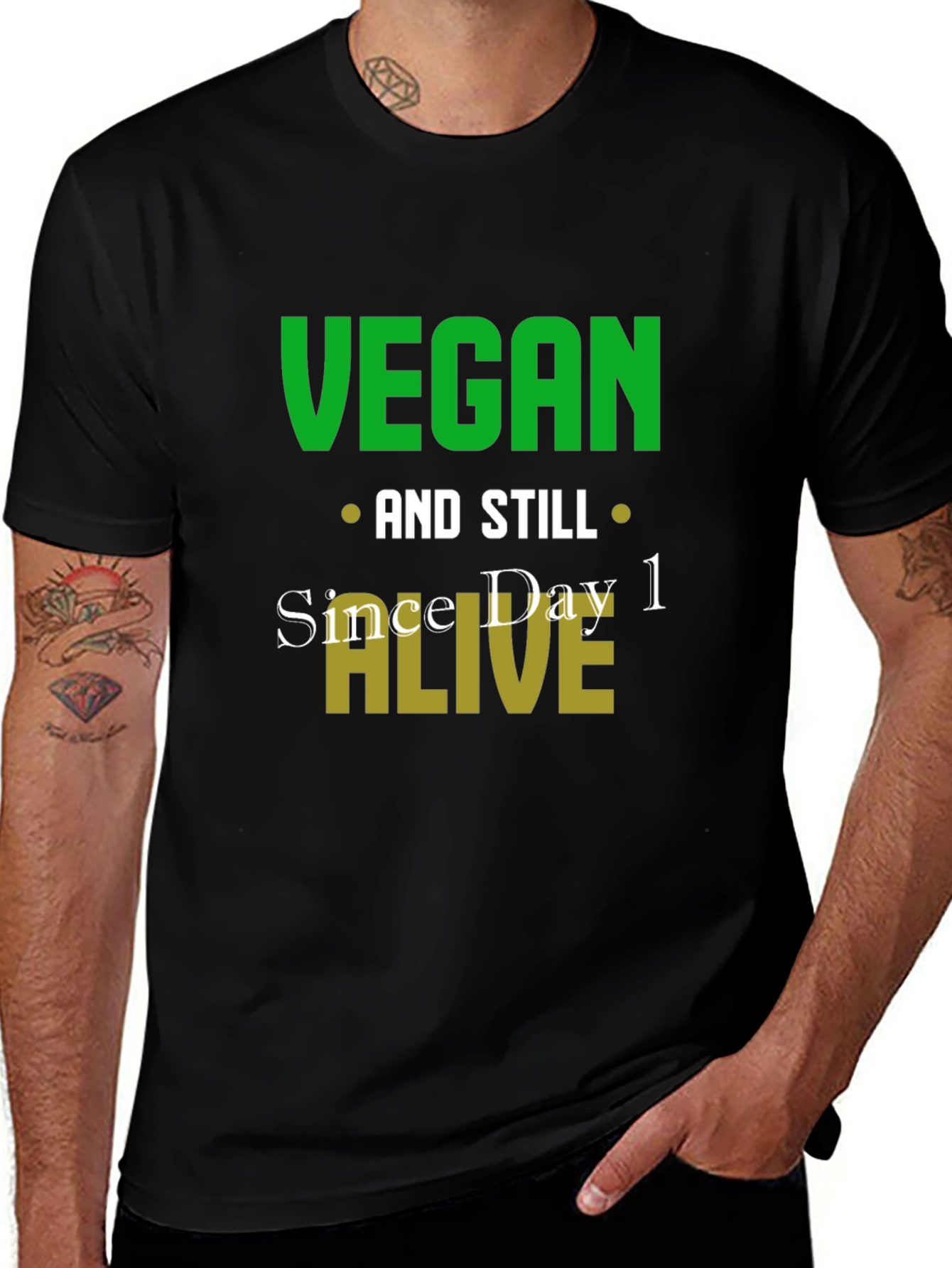 Vegan And Still Alive T-Shirt - Funny Vegan Tee