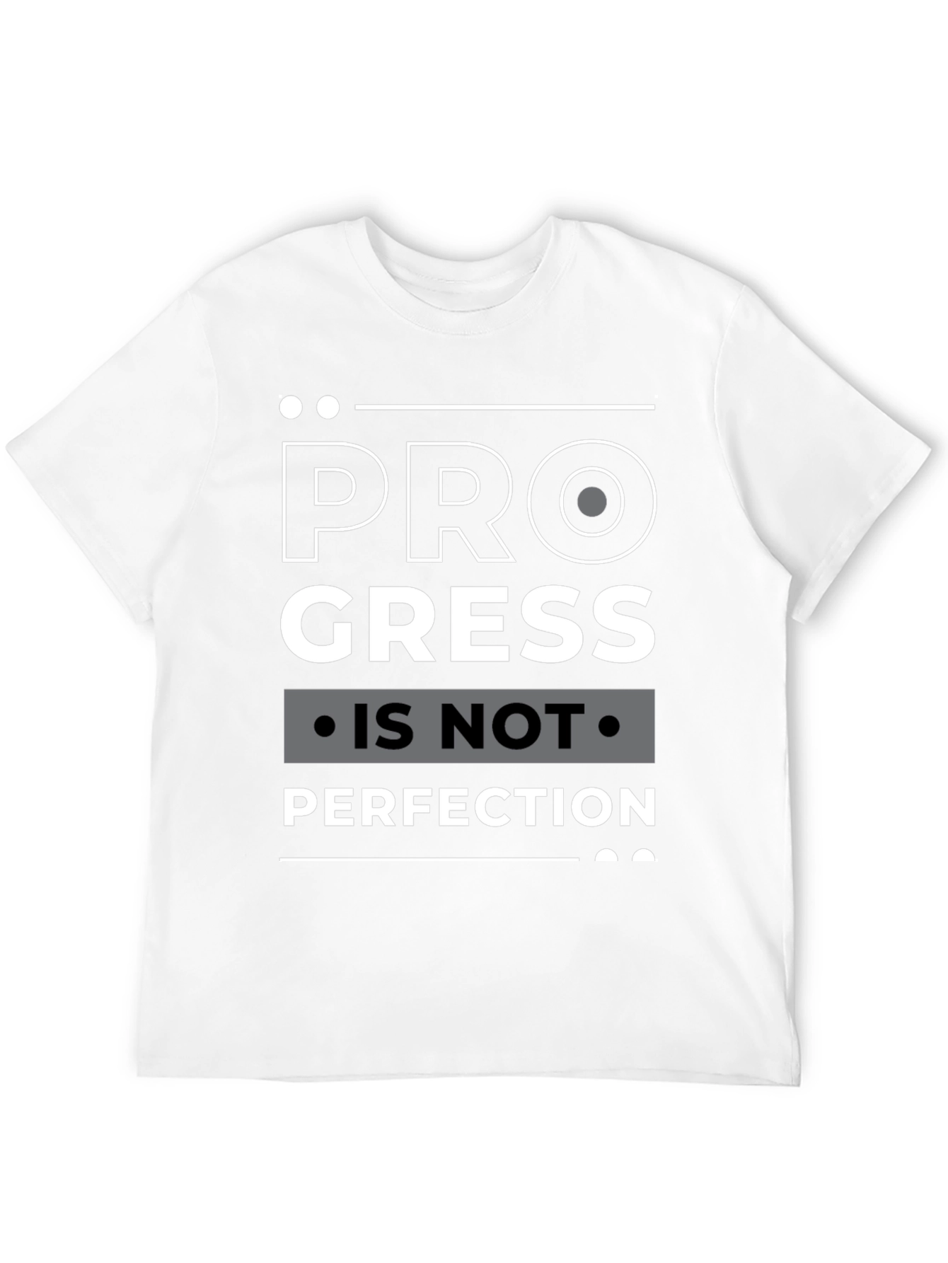 Progress Over Perfection Black Graphic Tee