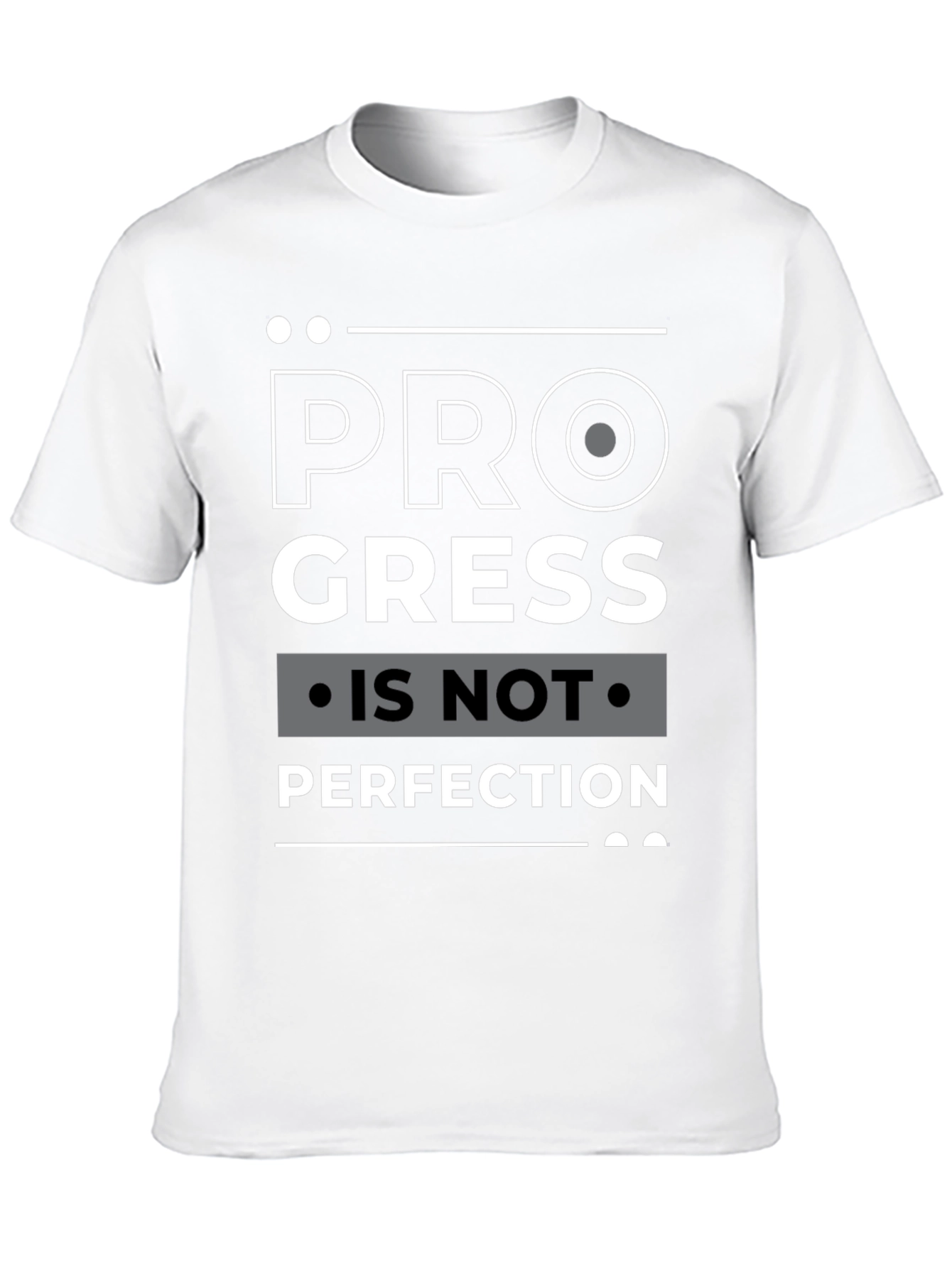 Progress Over Perfection Black Graphic Tee