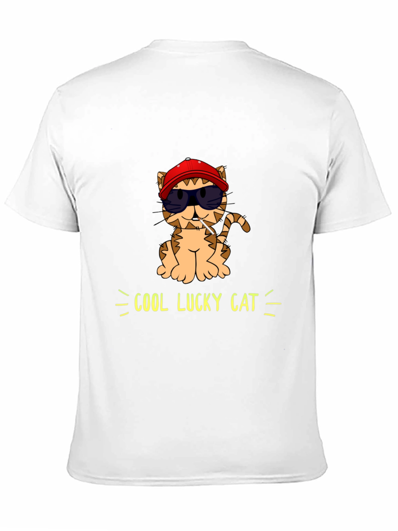 Cool Lucky Cat Graphic T-Shirt