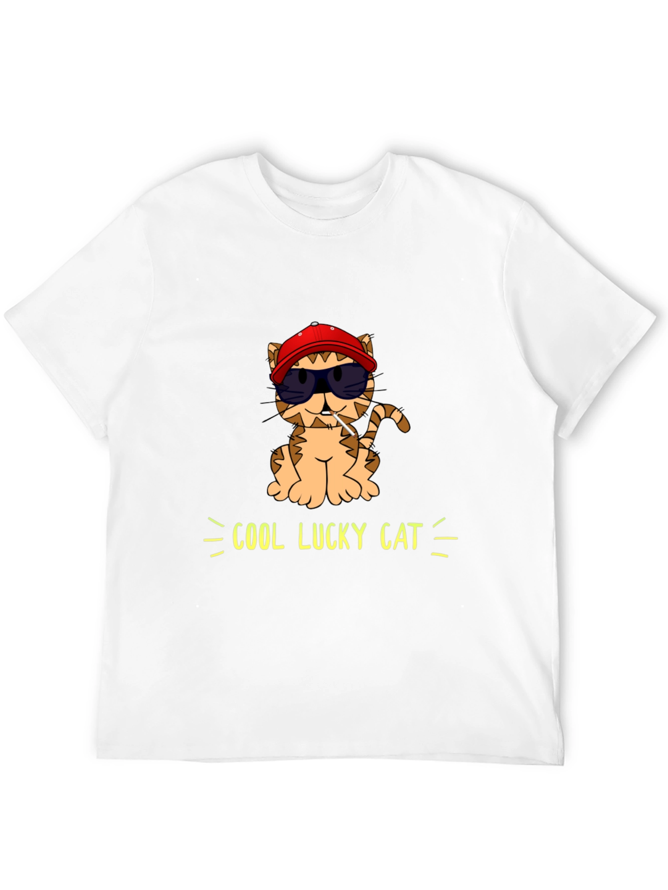 Cool Lucky Cat Graphic T-Shirt