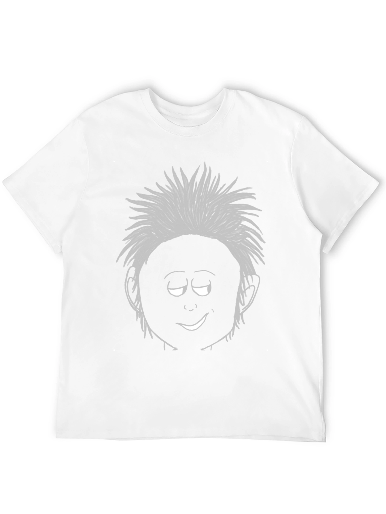 Funny Cartoon Face Graphic T-Shirt - Mens Black Tee
