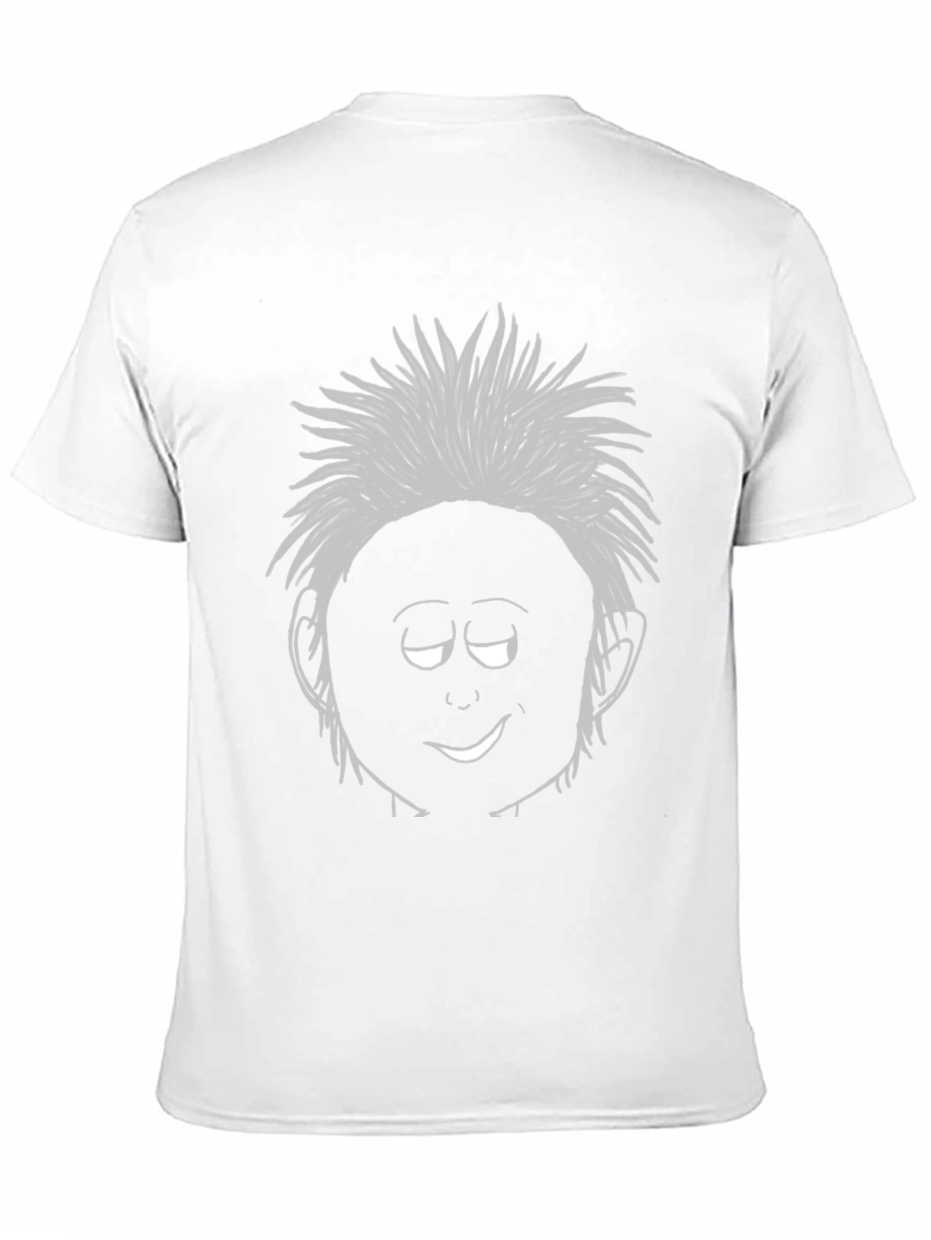 Funny Cartoon Face Graphic T-Shirt - Mens Black Tee