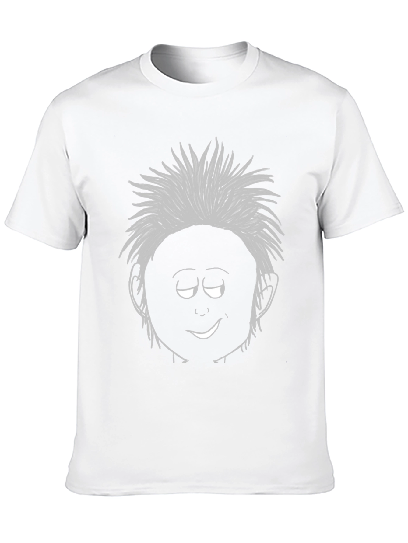 Funny Cartoon Face Graphic T-Shirt - Mens Black Tee