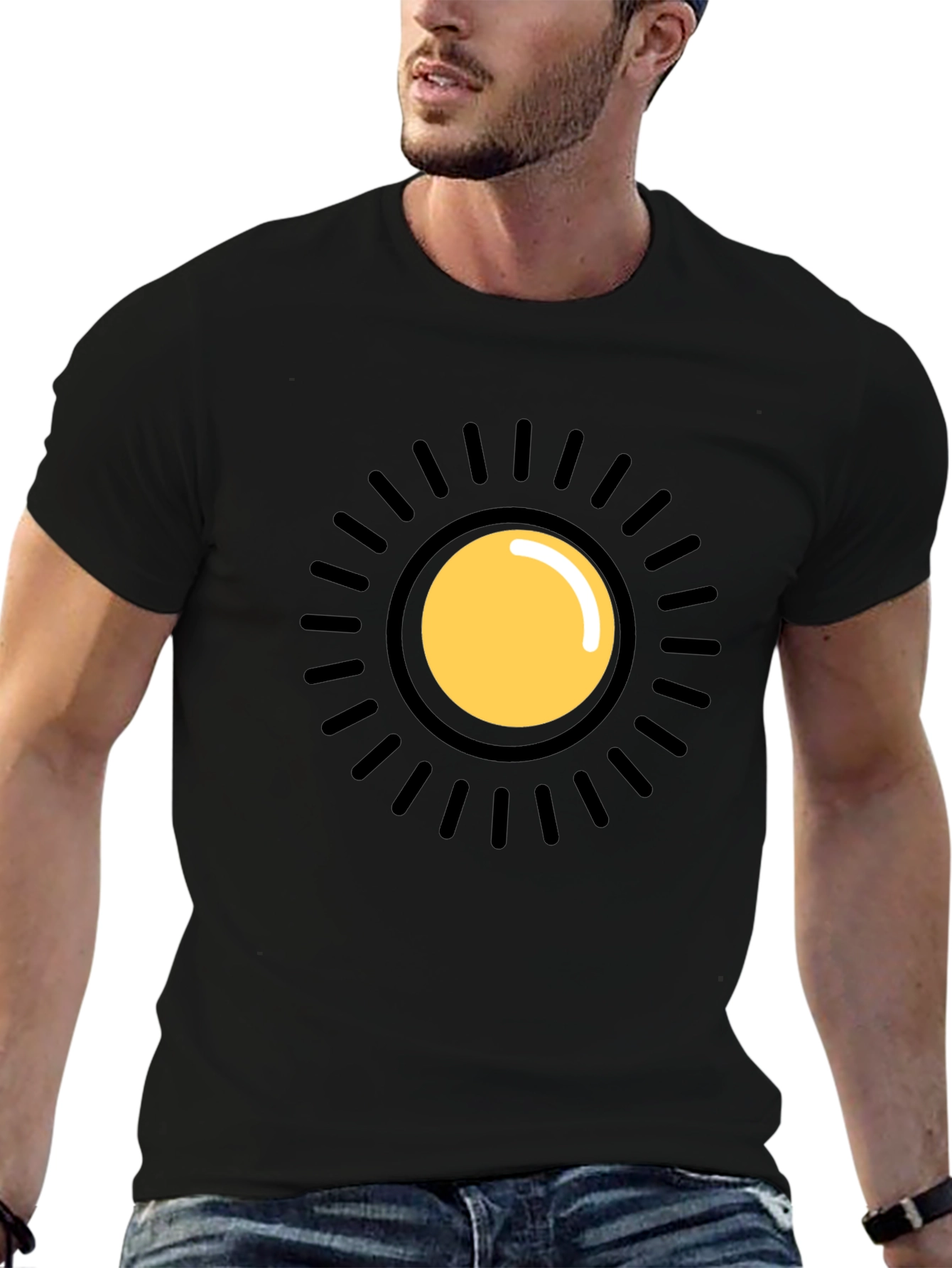Sun Graphic Black T-Shirt