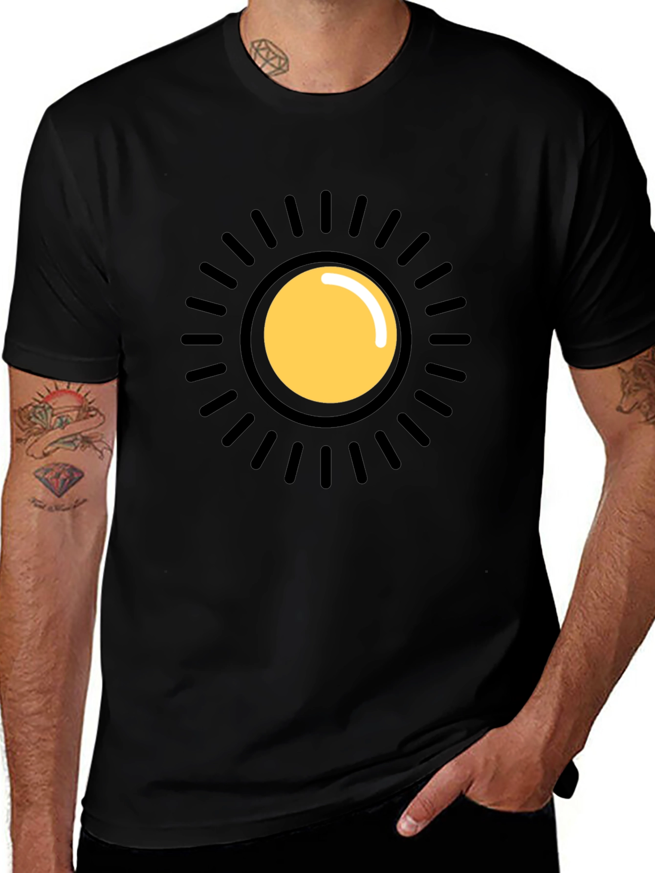 Sun Graphic Black T-Shirt