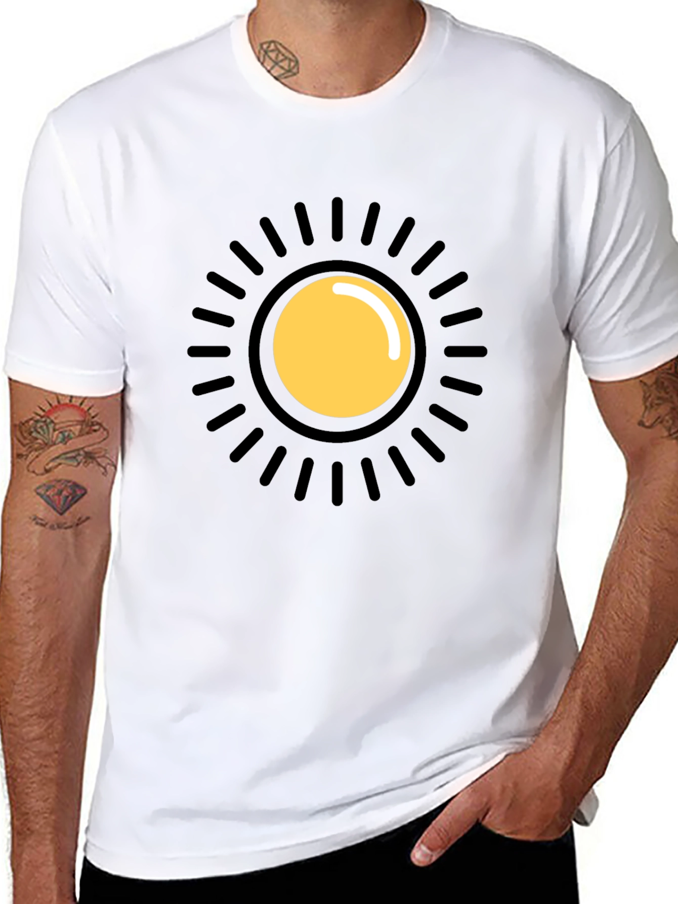 Sun Graphic Black T-Shirt
