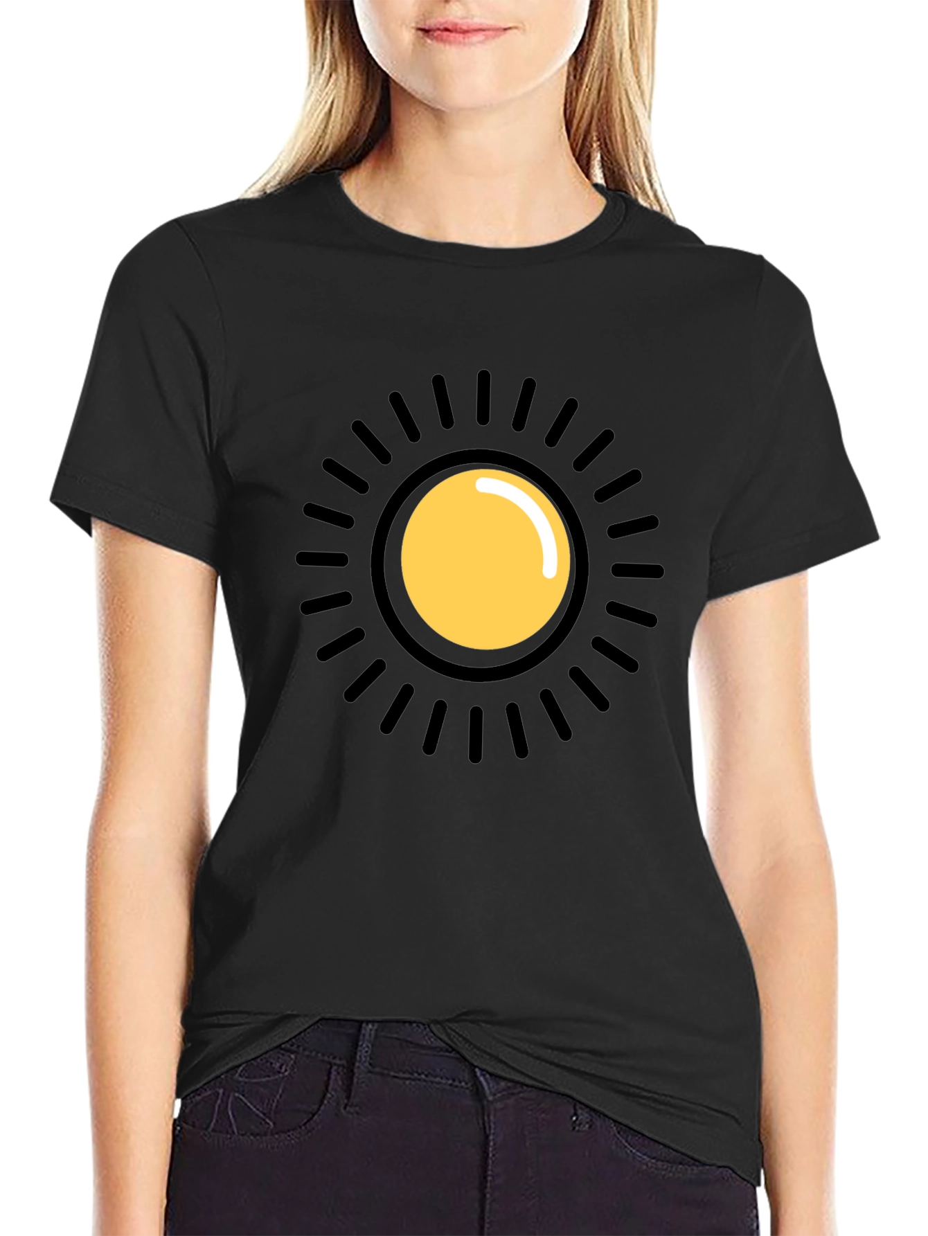 Sun Graphic Black T-Shirt