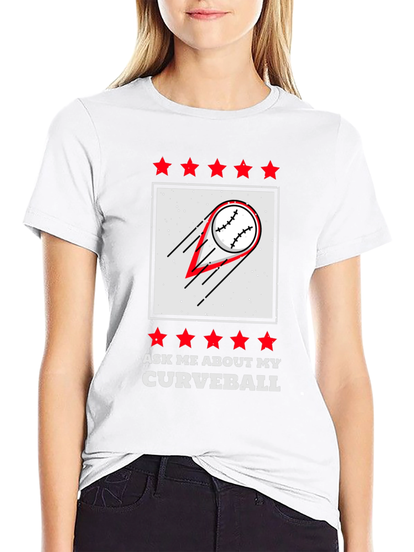 Curveball Baseball Graphic T-Shirt