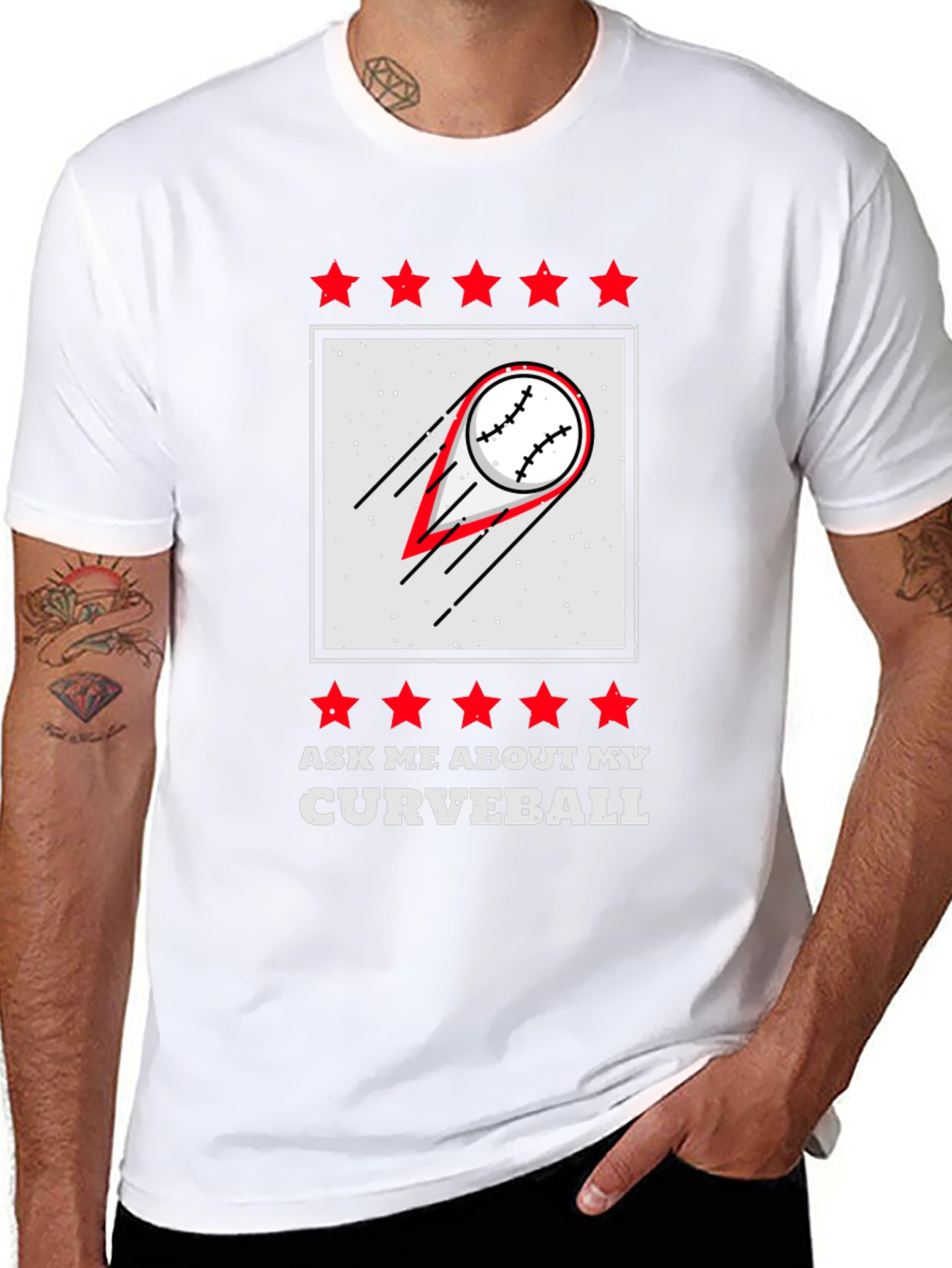 Curveball Baseball Graphic T-Shirt