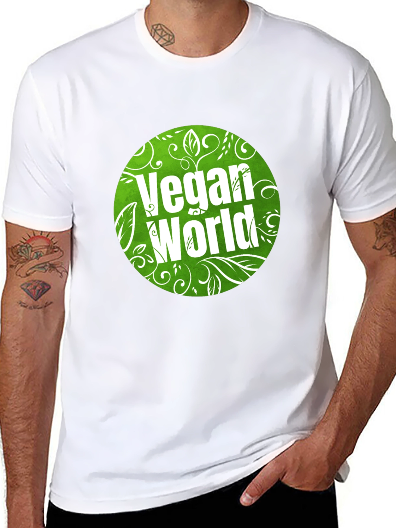 Vegan World Graphic T-Shirt - Eco-Friendly Fashion
