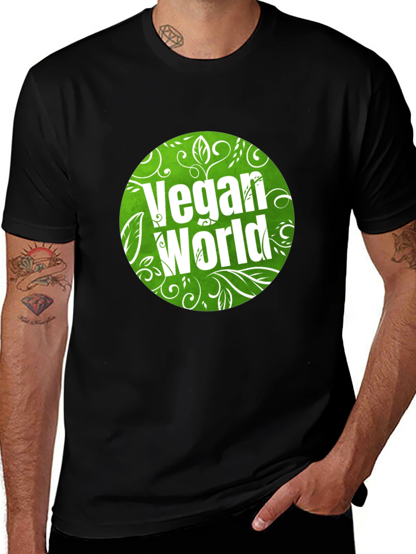 Vegan World Graphic T-Shirt - Eco-Friendly Fashion