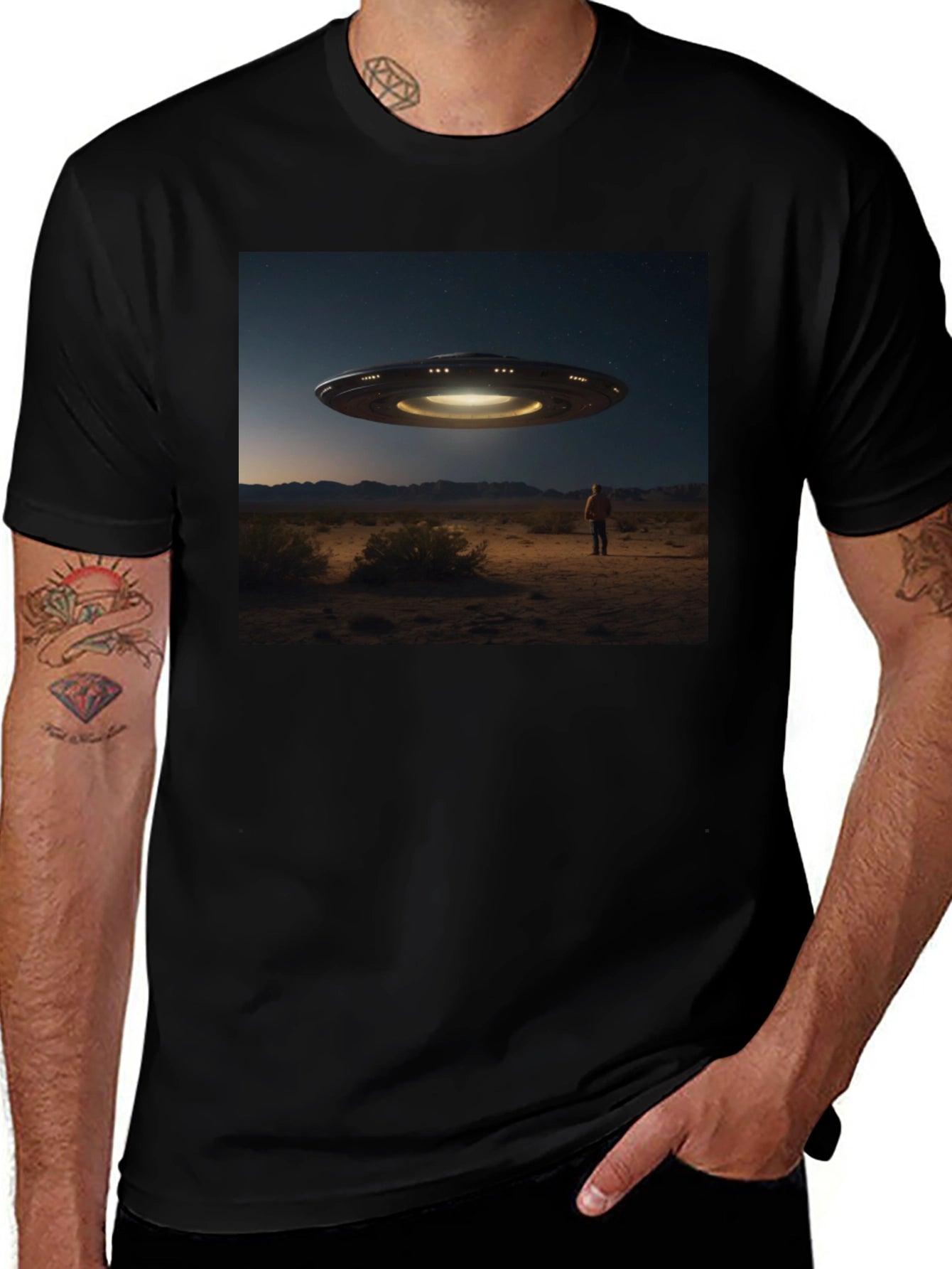 UFO Encounter T-Shirt - Sci-Fi Graphic Tee