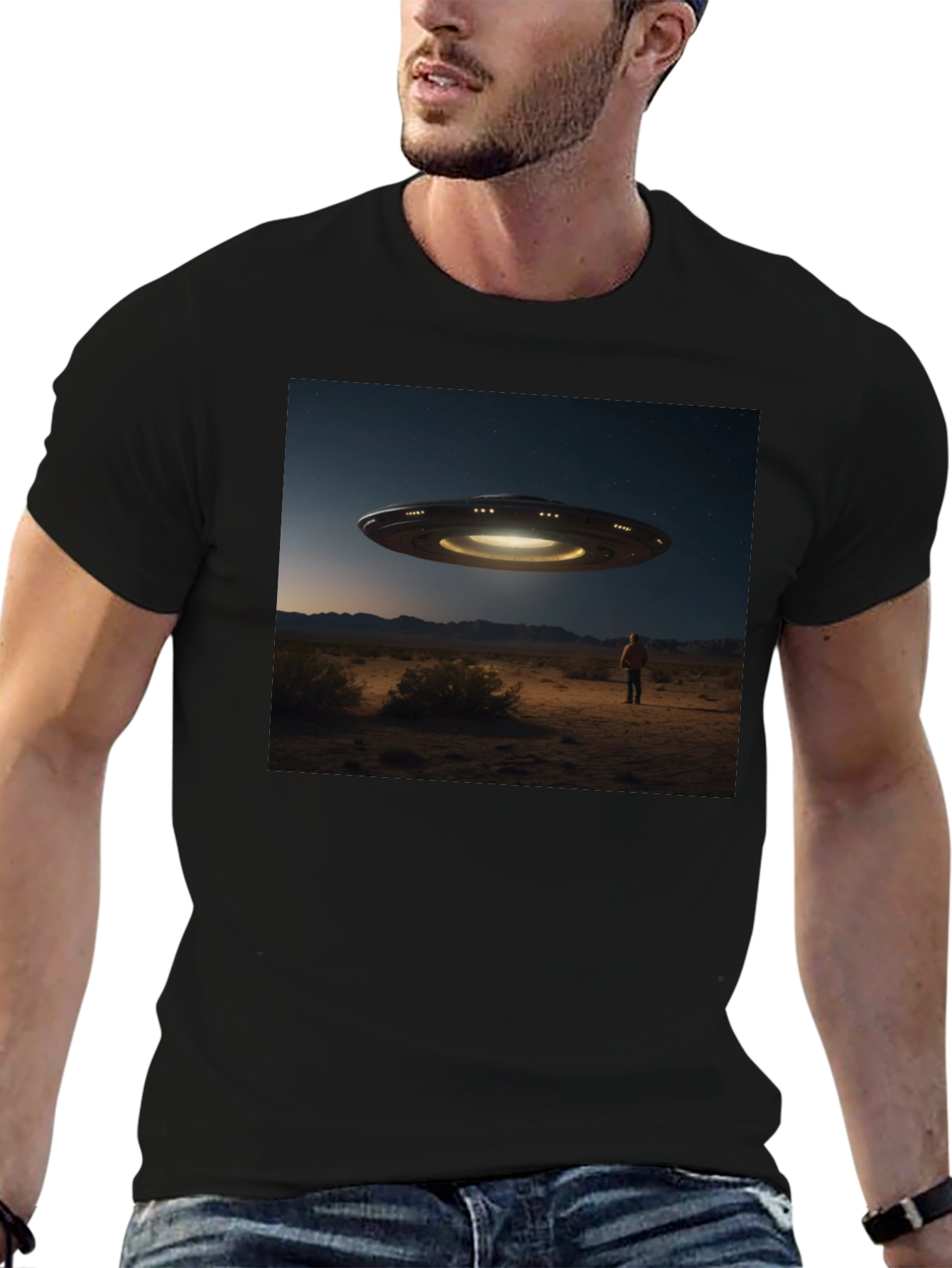 UFO Encounter T-Shirt - Sci-Fi Graphic Tee