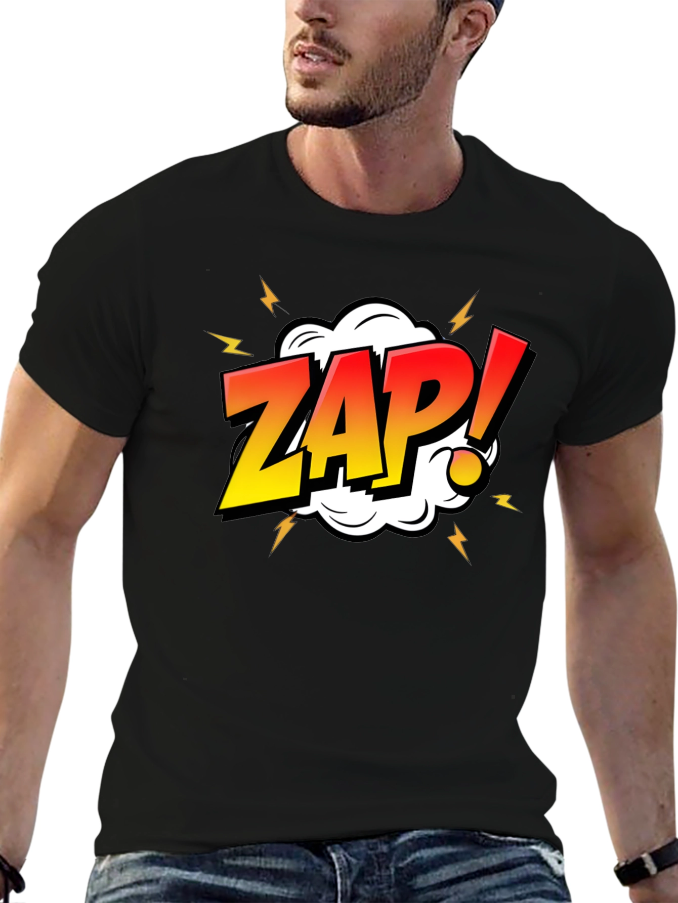 ZAP! Comic Graphic Black T-Shirt