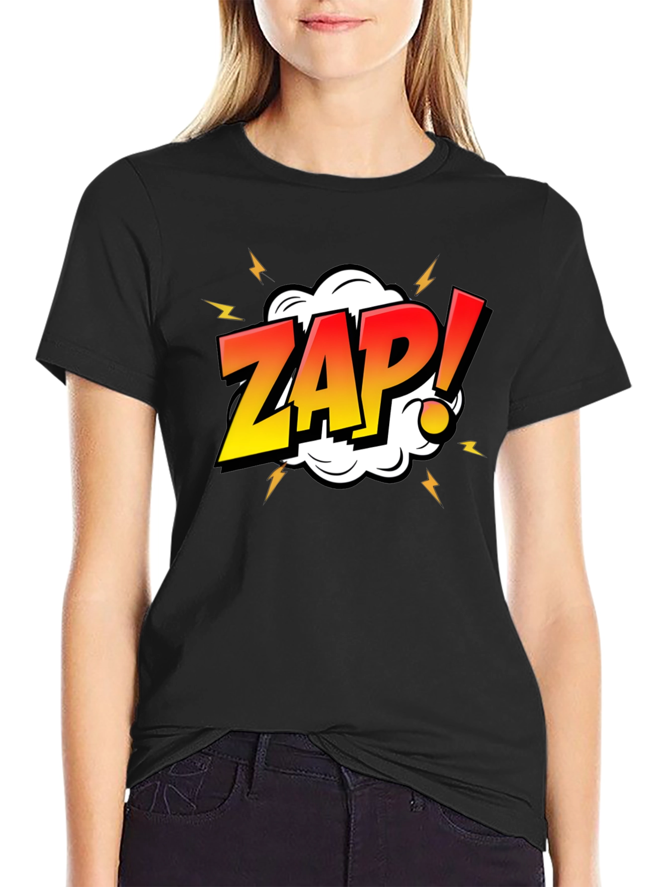 ZAP! Comic Graphic Black T-Shirt