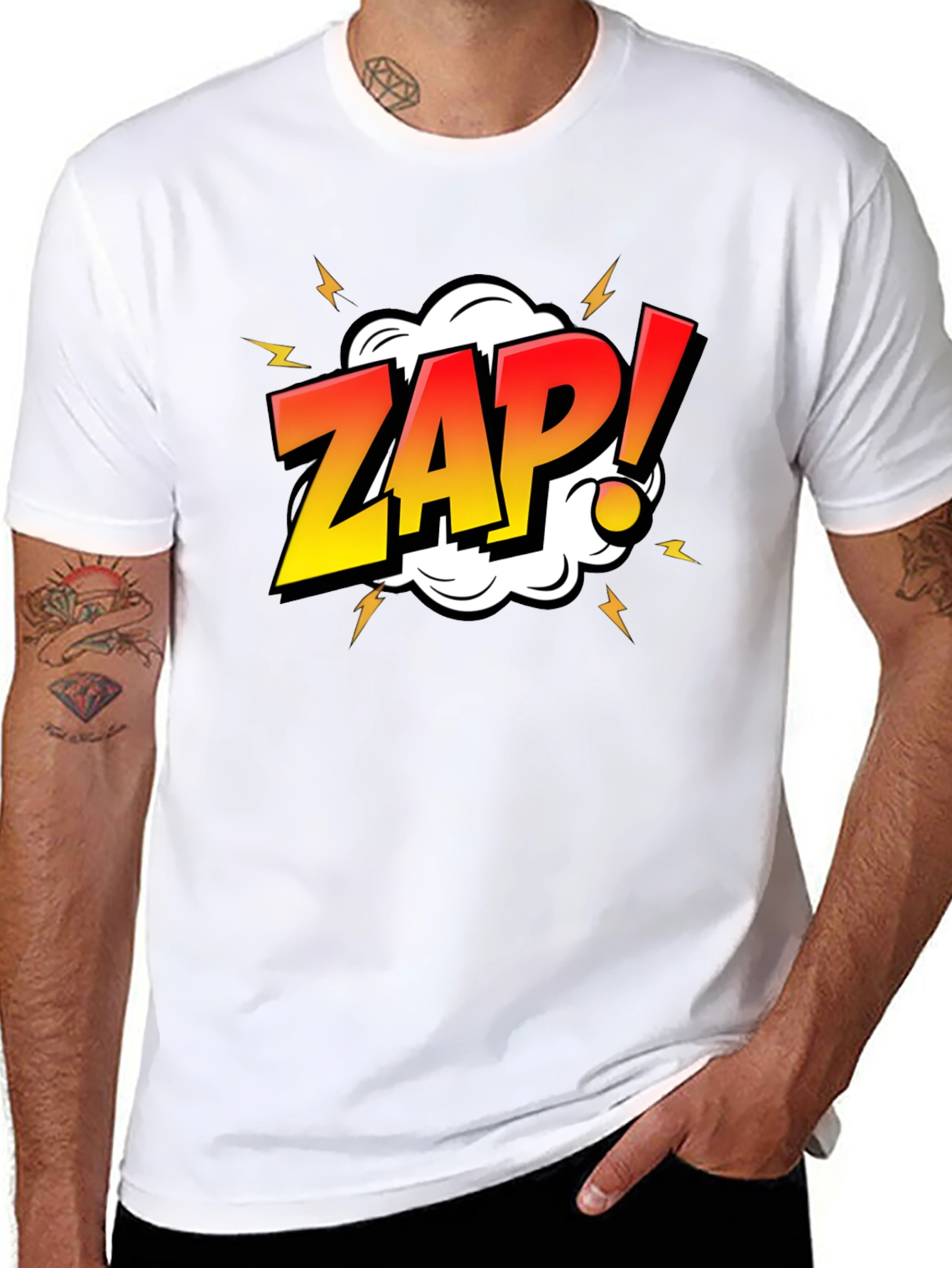 ZAP! Comic Graphic Black T-Shirt
