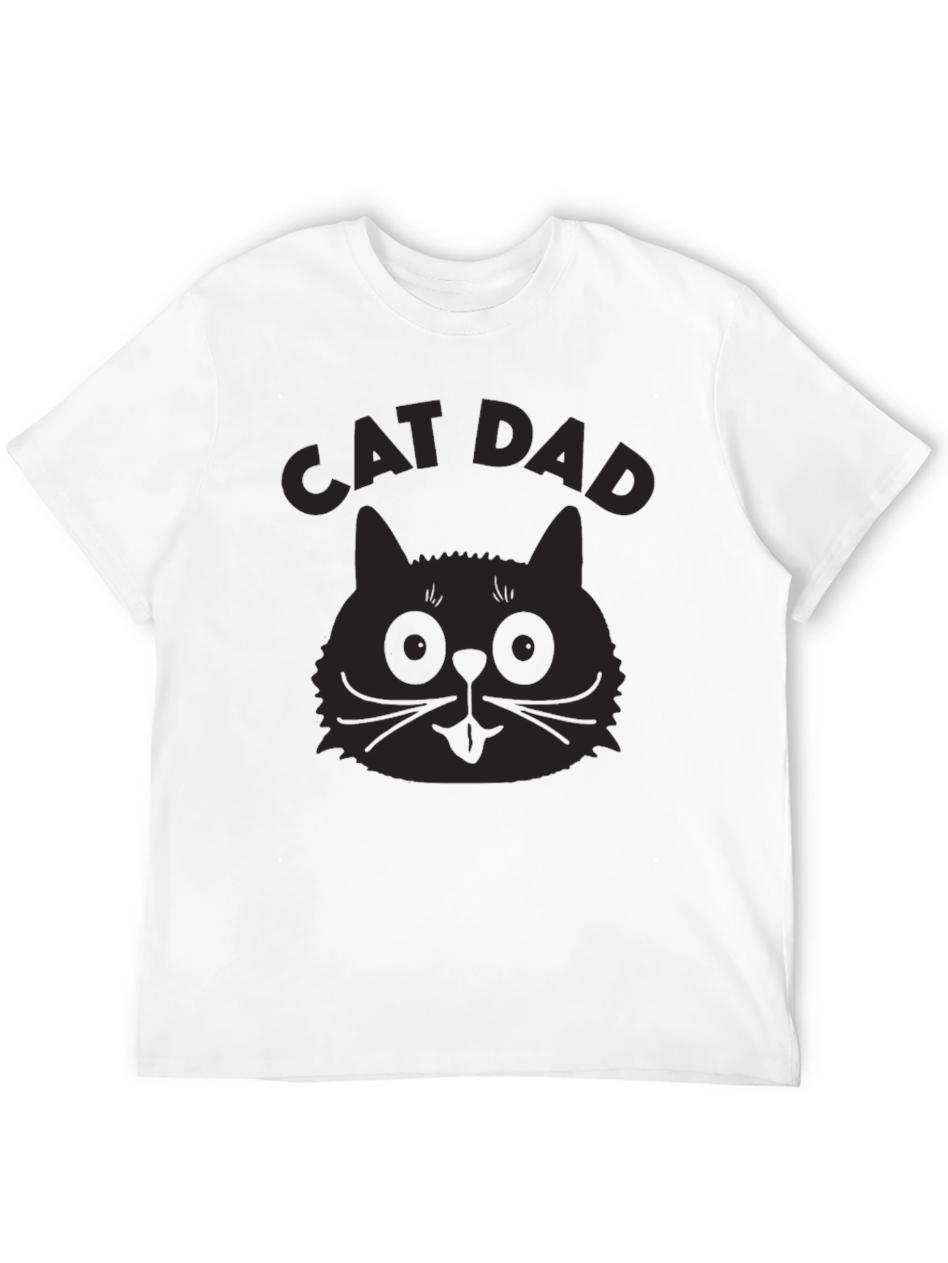Cat Dad Graphic T-Shirt - Mens Black Tee
