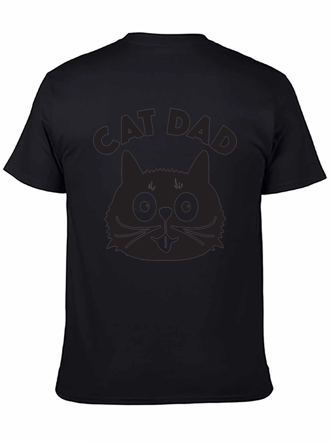 Cat Dad Graphic T-Shirt - Mens Black Tee