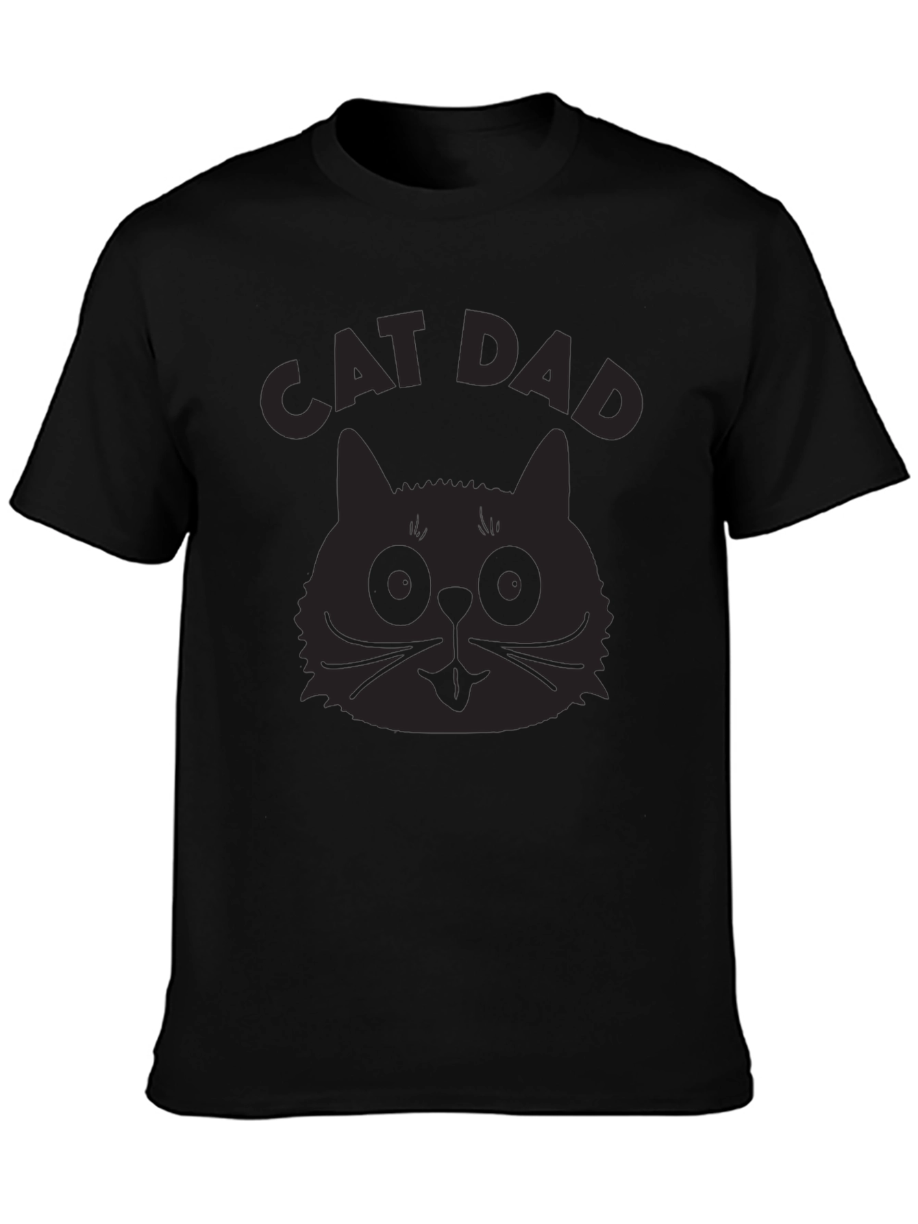 Cat Dad Graphic T-Shirt - Mens Black Tee