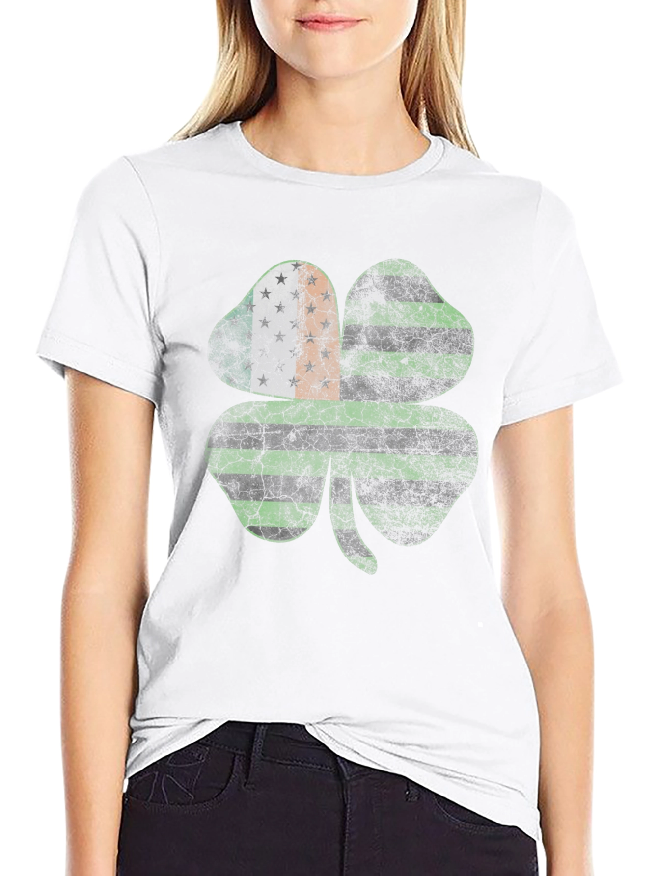 St. Patricks Day Clover Tee - Irish American Pride
