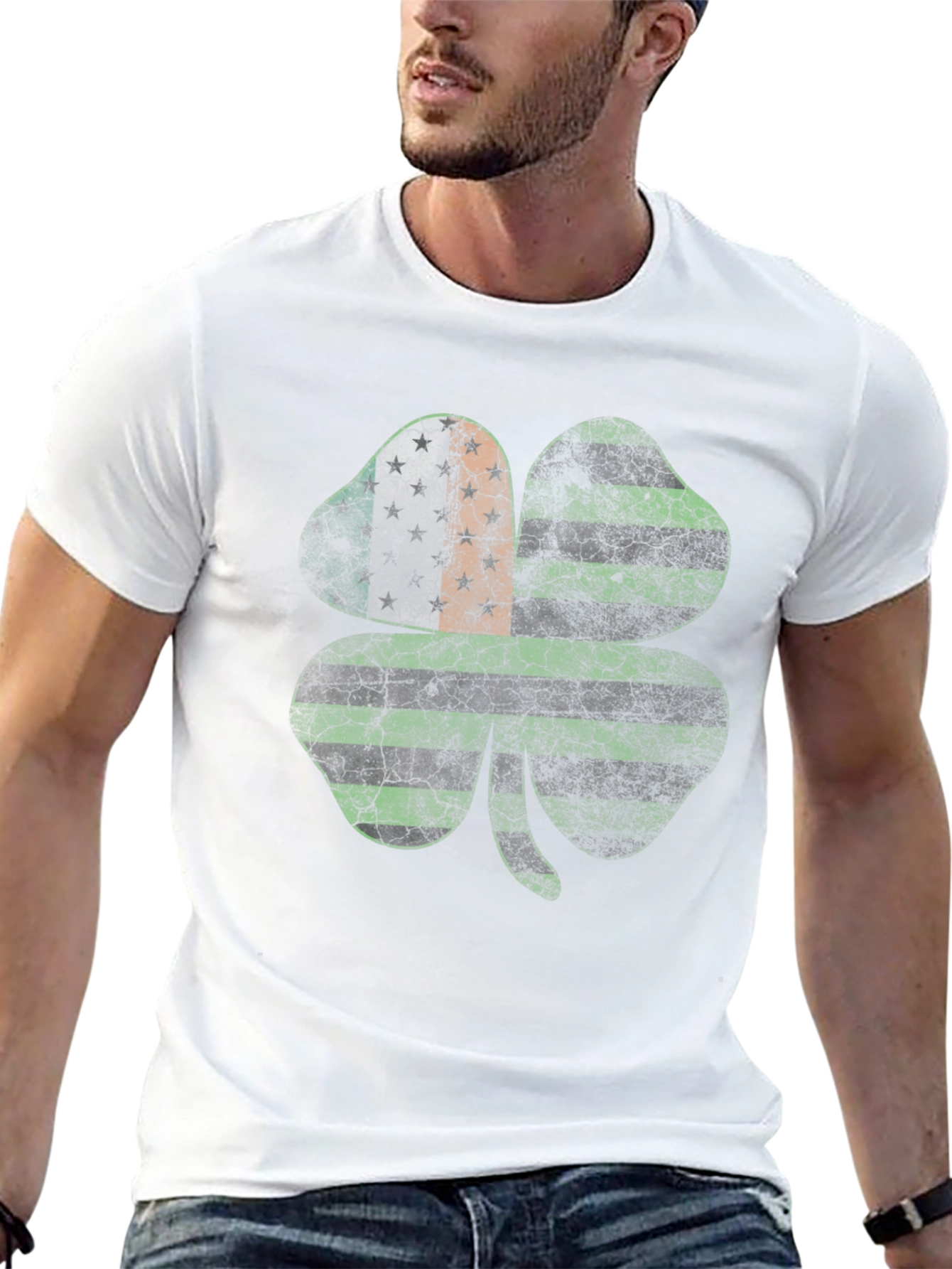 St. Patricks Day Clover Tee - Irish American Pride