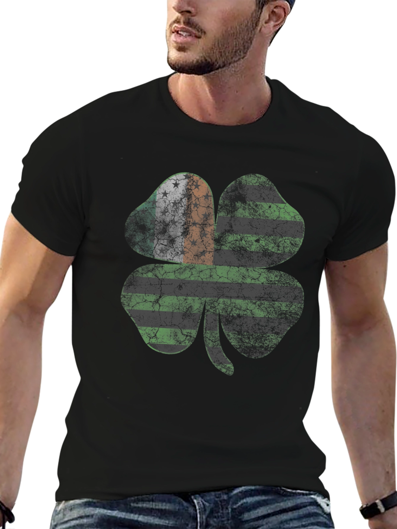 St. Patricks Day Clover Tee - Irish American Pride