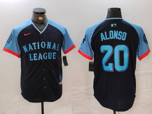Men's National League Pete Alonso #20 Navy 2024 MLB All-Star Game Limited Player Jerseys