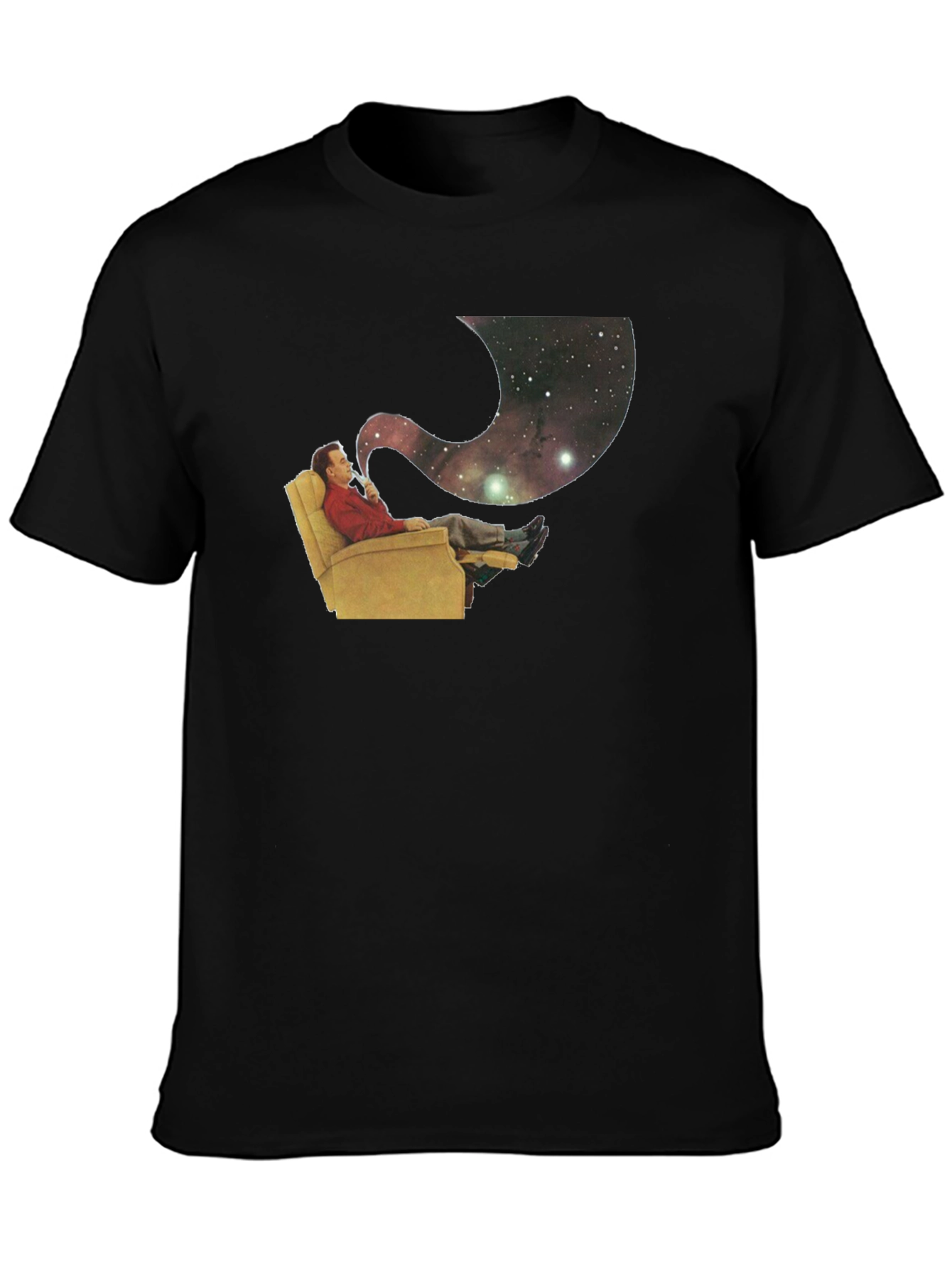 Cosmic Contemplation T-Shirt - Relax and Reflect