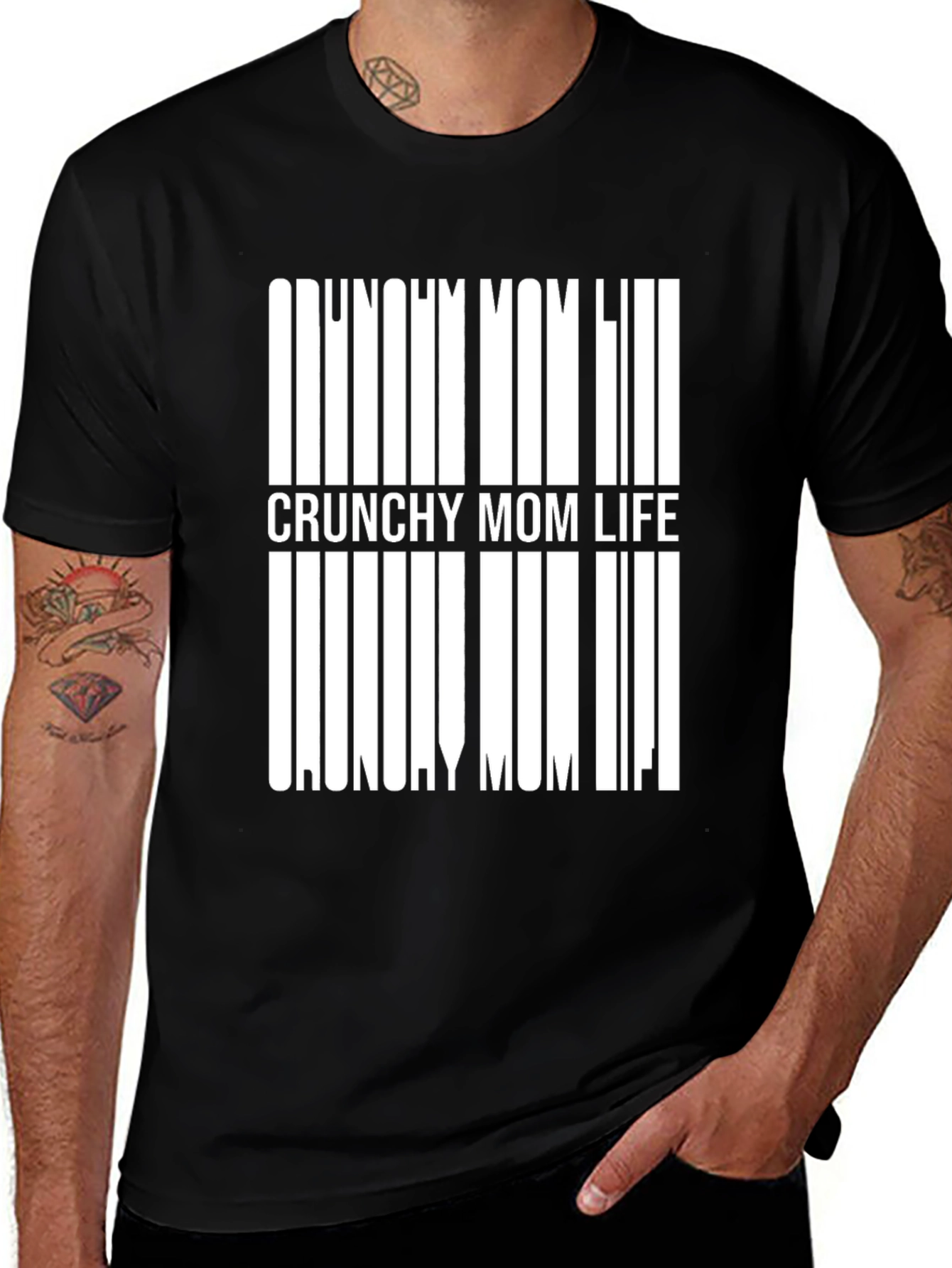 Crunchy Mom Life Black Tee
