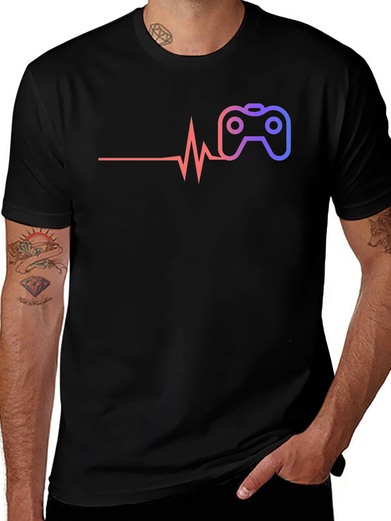 Gamer Heartbeat T-Shirt - Cool Gaming Tee