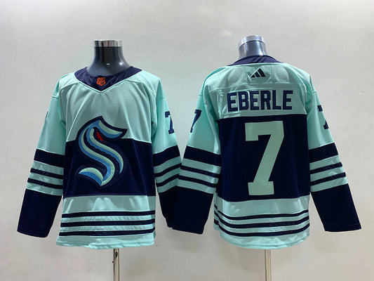 Men's Seattle Kraken Jordan Eberle #7 Teal Reverse Retro 2.0 Authentic Player Jerseys