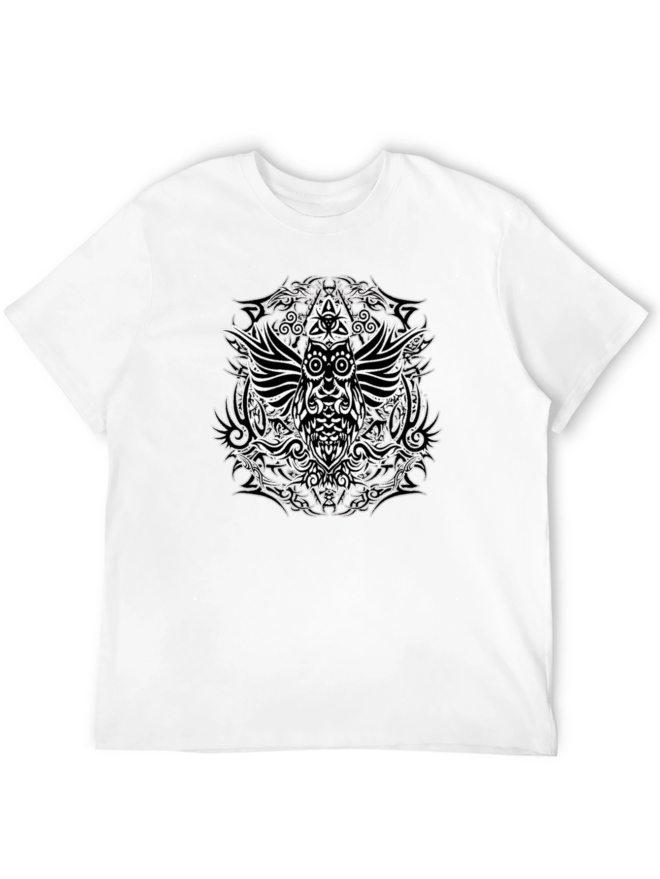 Mystic Owl Graphic Black T-Shirt