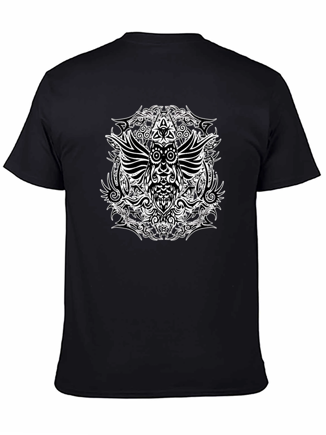 Mystic Owl Graphic Black T-Shirt