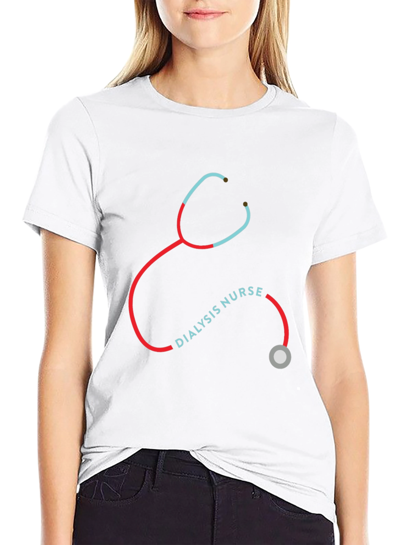 Dialysis Nurse Stethoscope Graphic Tee