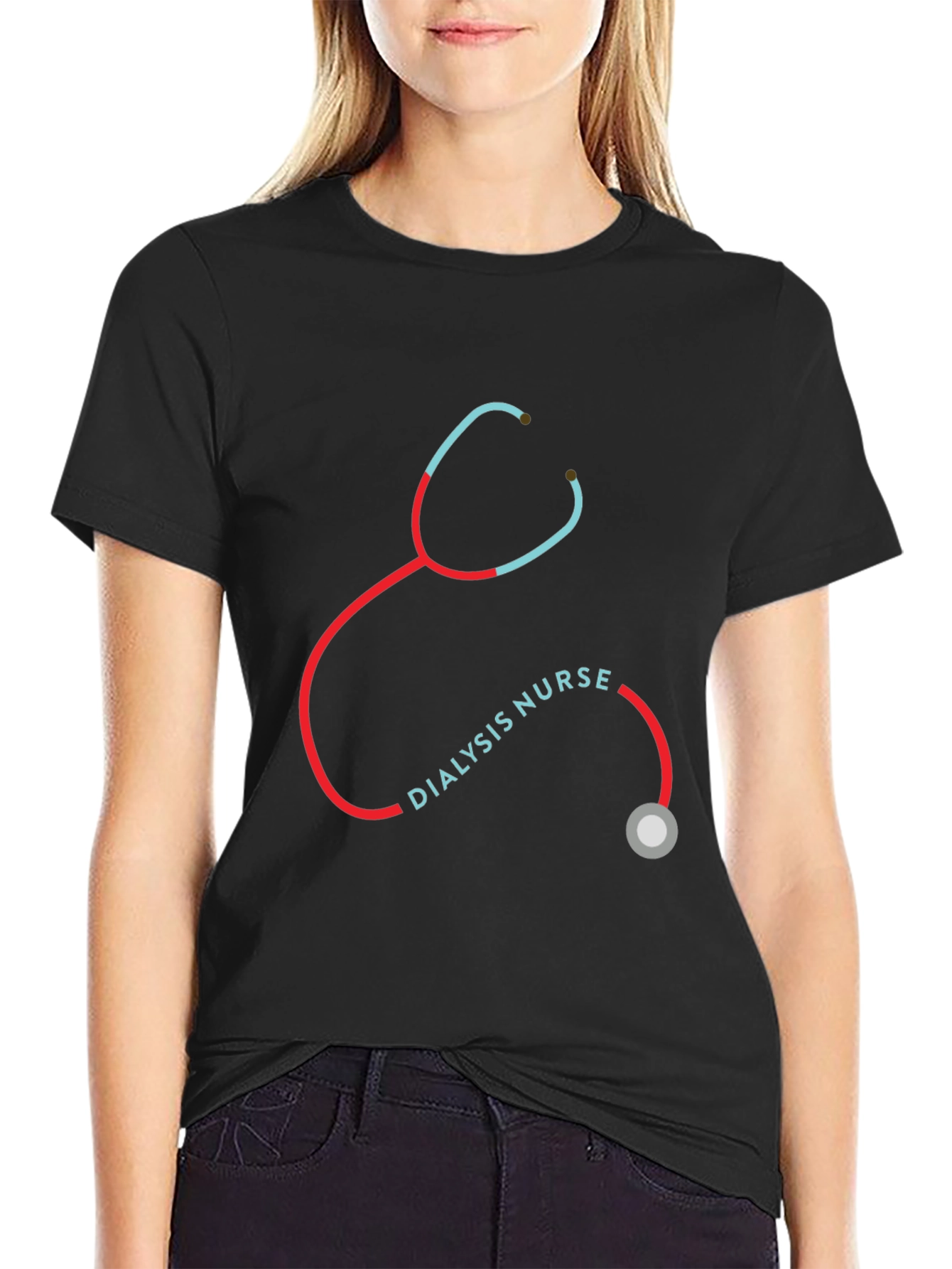 Dialysis Nurse Stethoscope Graphic Tee