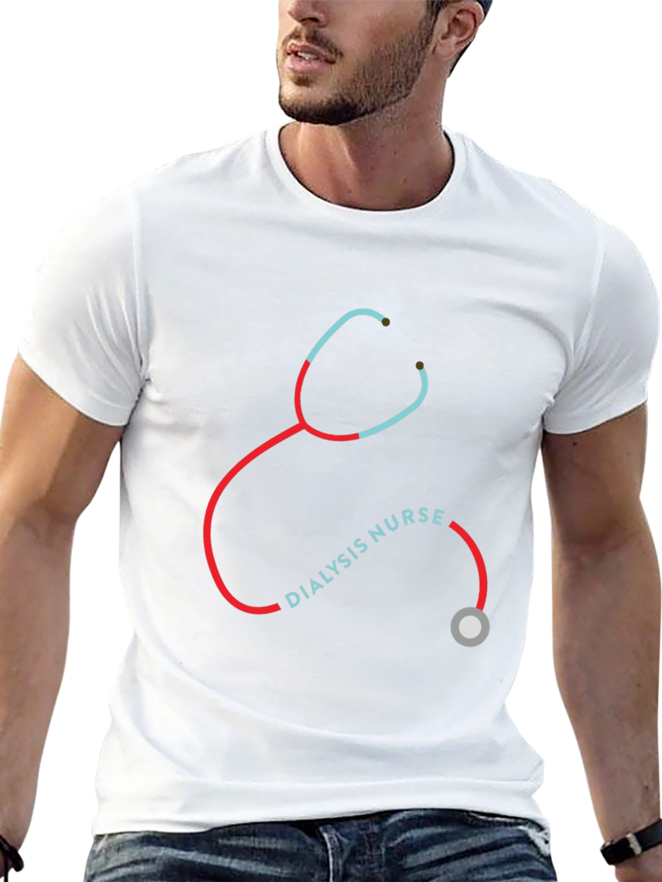 Dialysis Nurse Stethoscope Graphic Tee