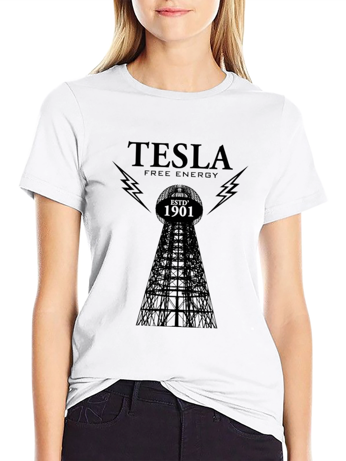 Tesla Free Energy T-Shirt - Black