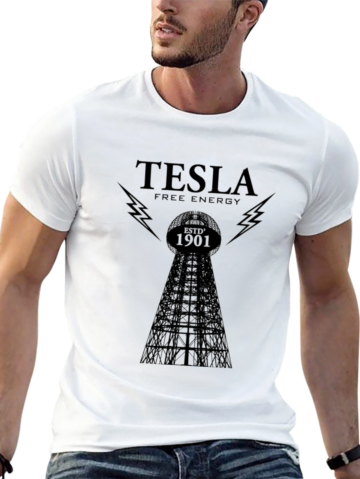 Tesla Free Energy T-Shirt - Black